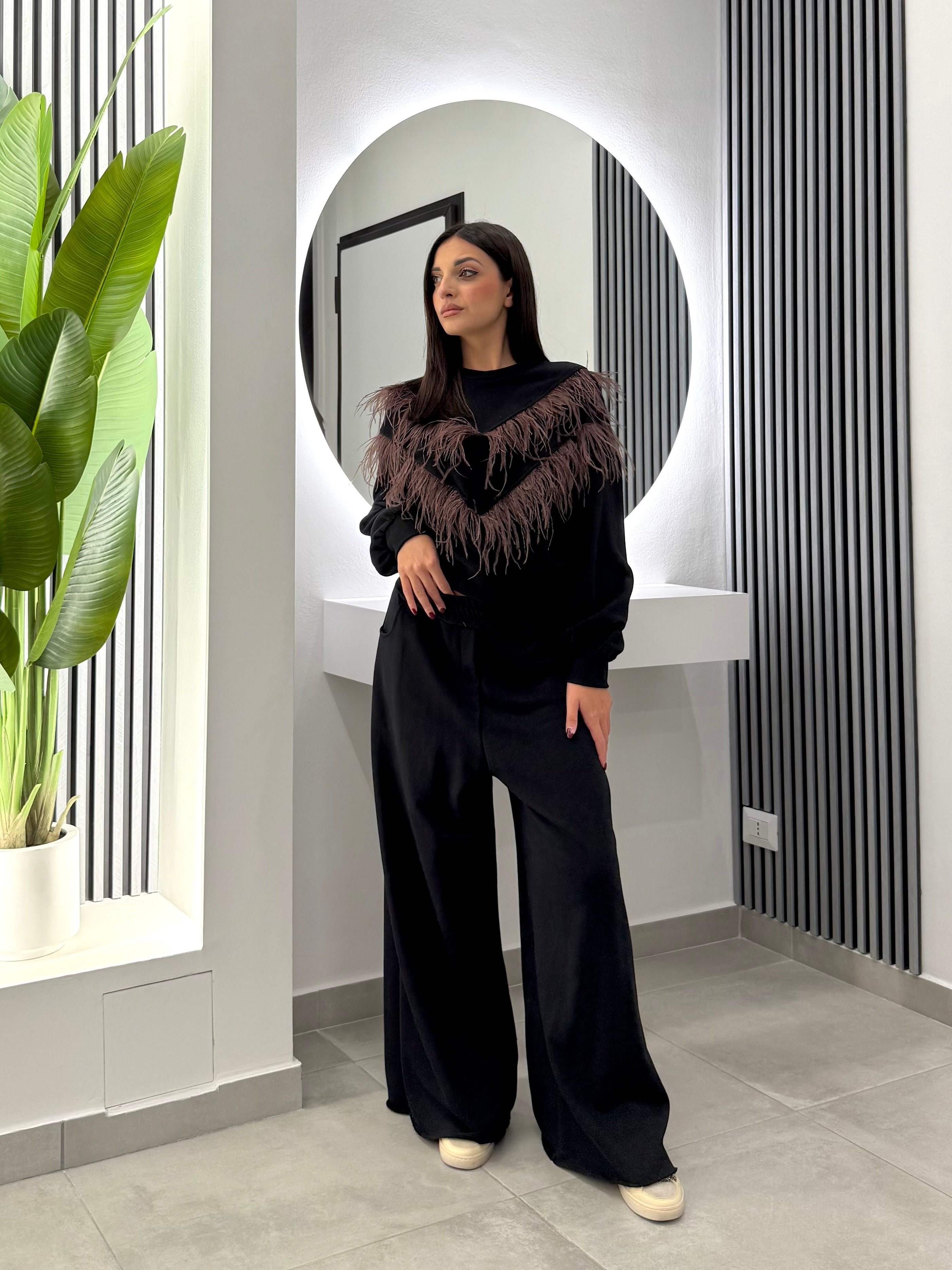 D'Elle Giulia Mastini - Pantalone Felpa Largo