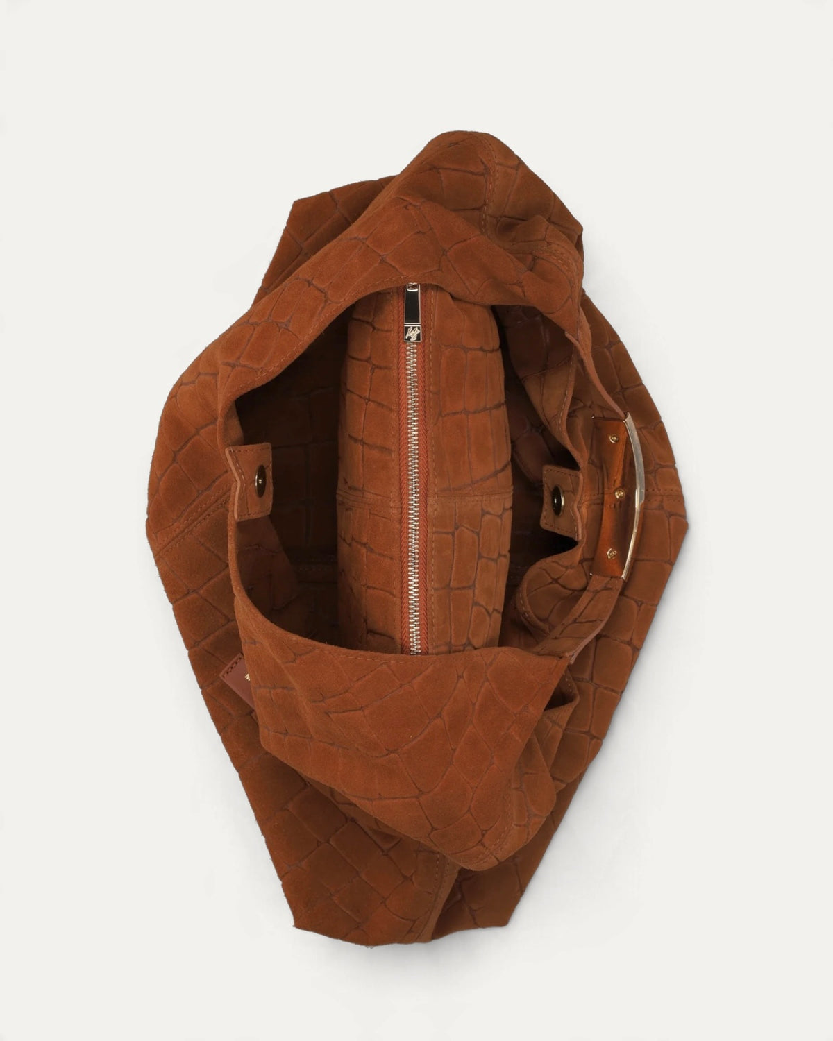 My Best Bag - Borsa Elisse Croco Suede Cognac