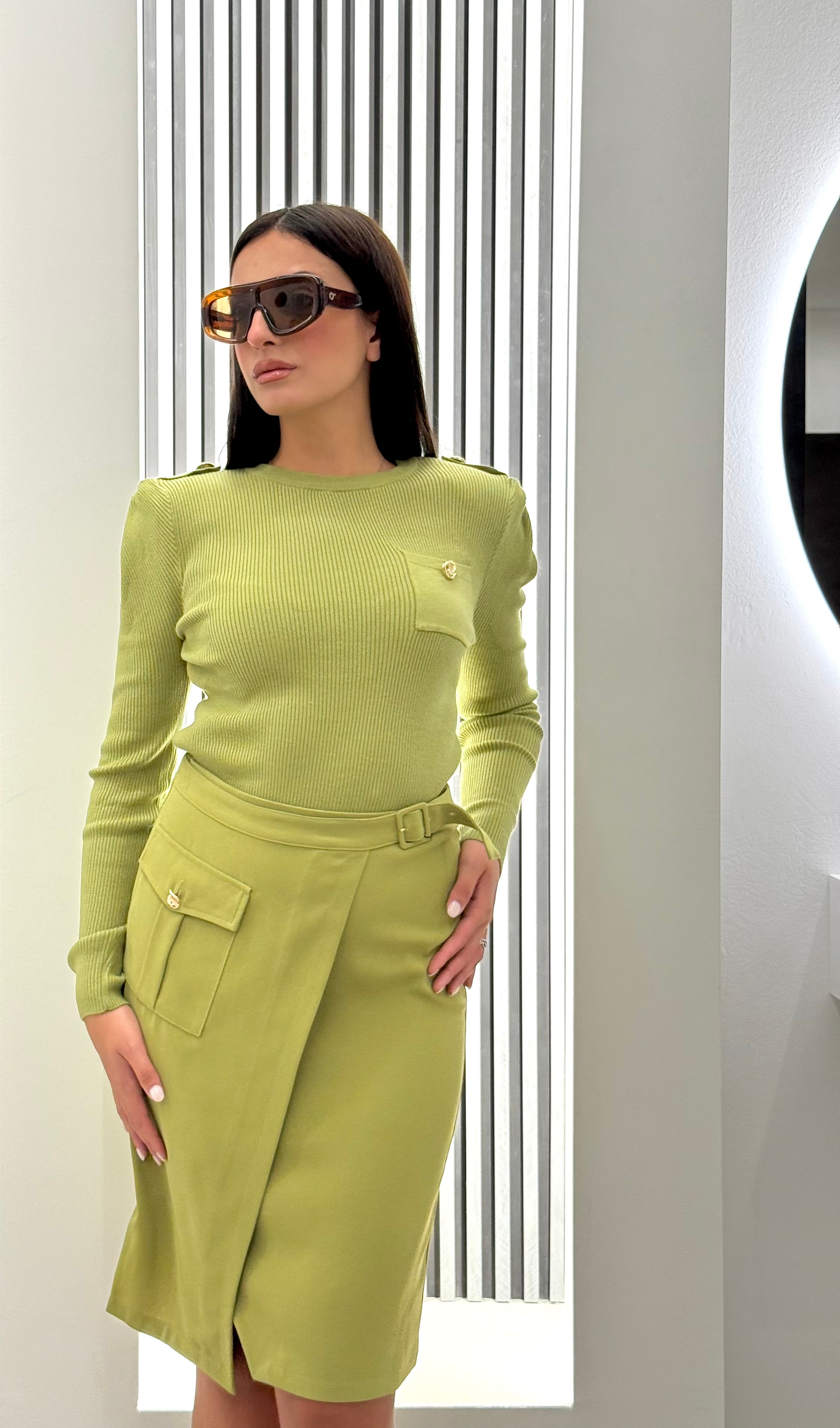 Koralline - Maglia Costina e Taschino