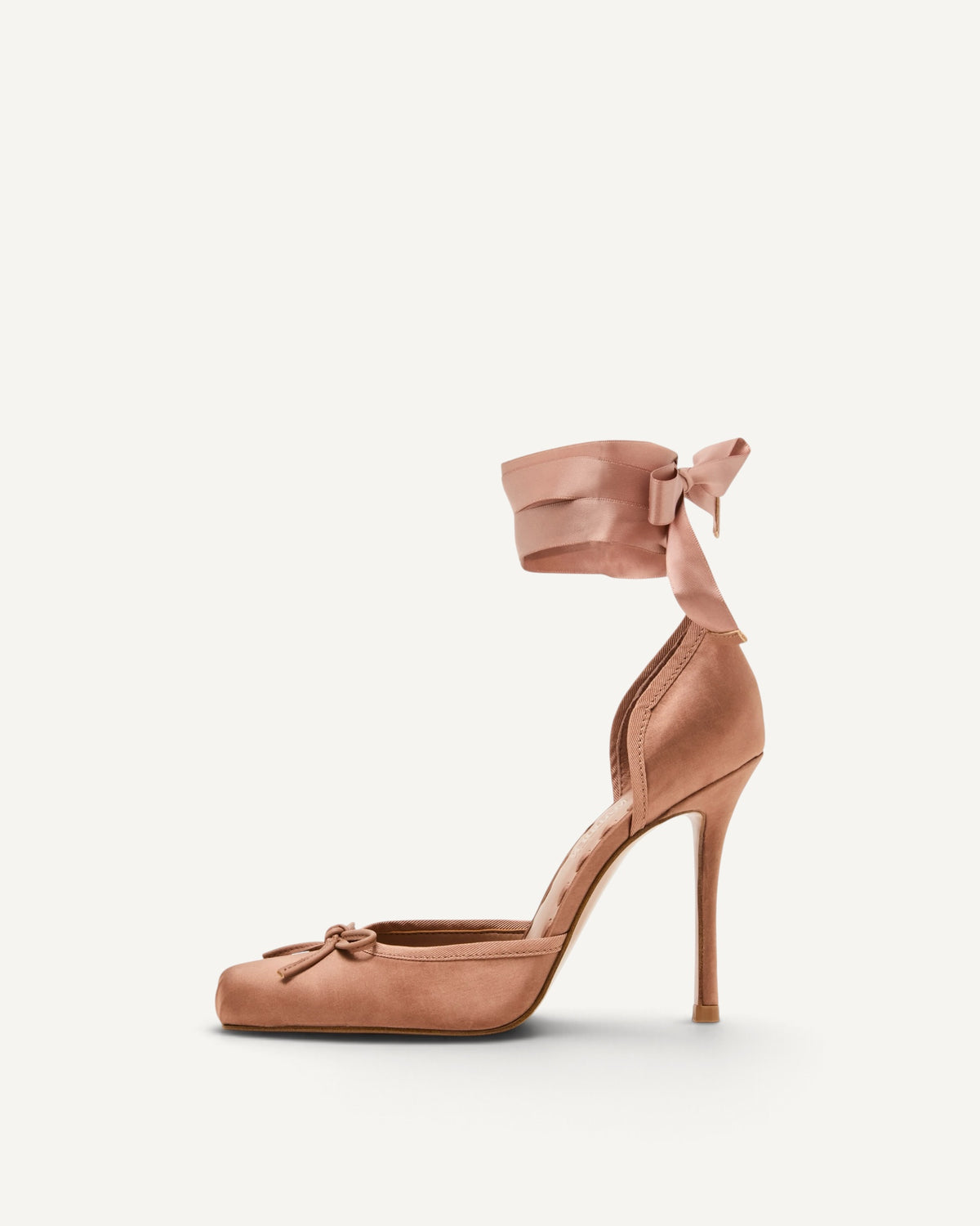 Steve Madden - Larina Ballerina con Tacco Tan Satin