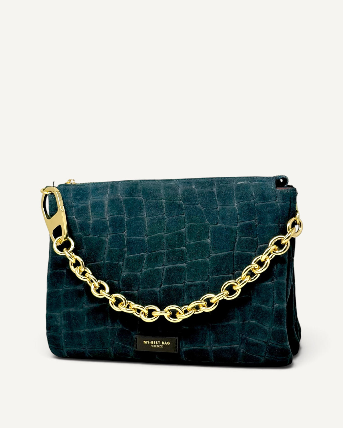 My Best Bag - Borsa Reflex Croco Suede Ottanio