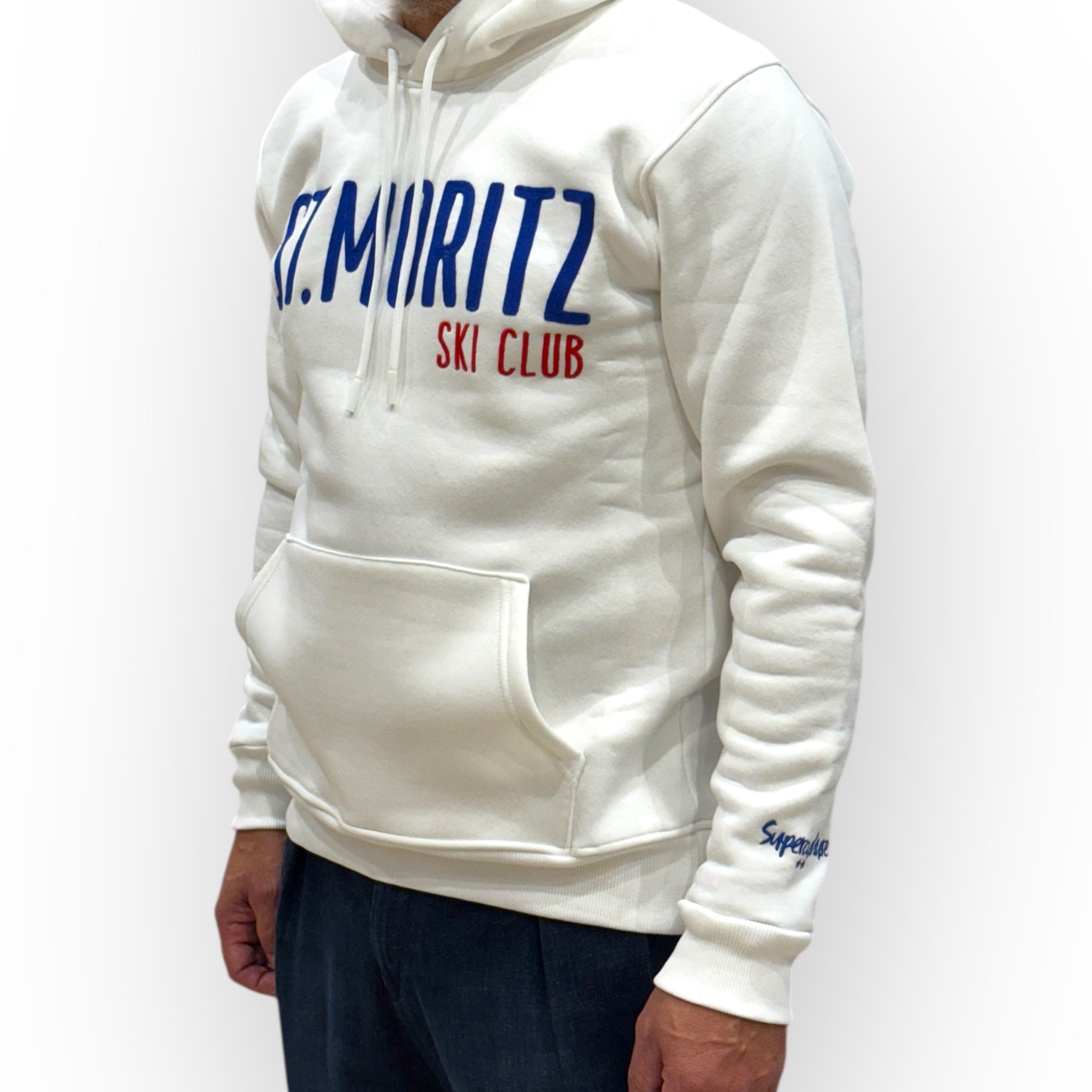 Superculture - Felpa Con Cappuccio "St. Moritz" Bianca