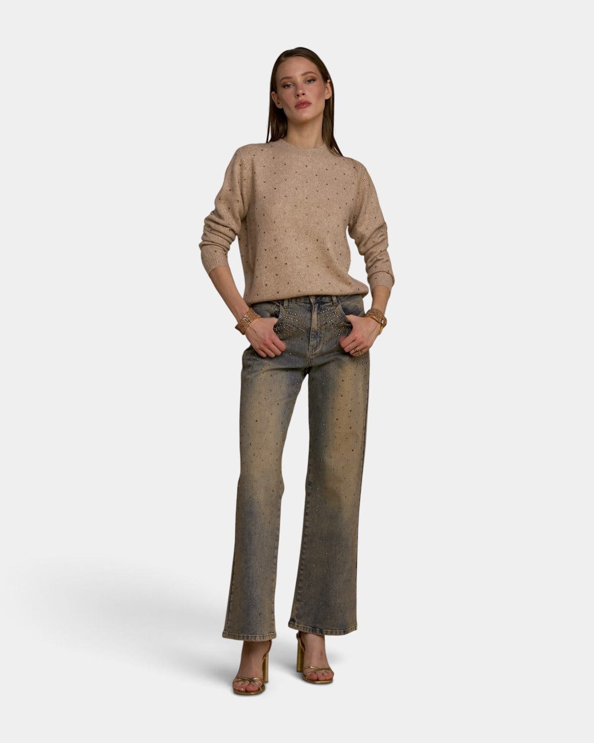 No Secrets - Maglia Girocollo Studs