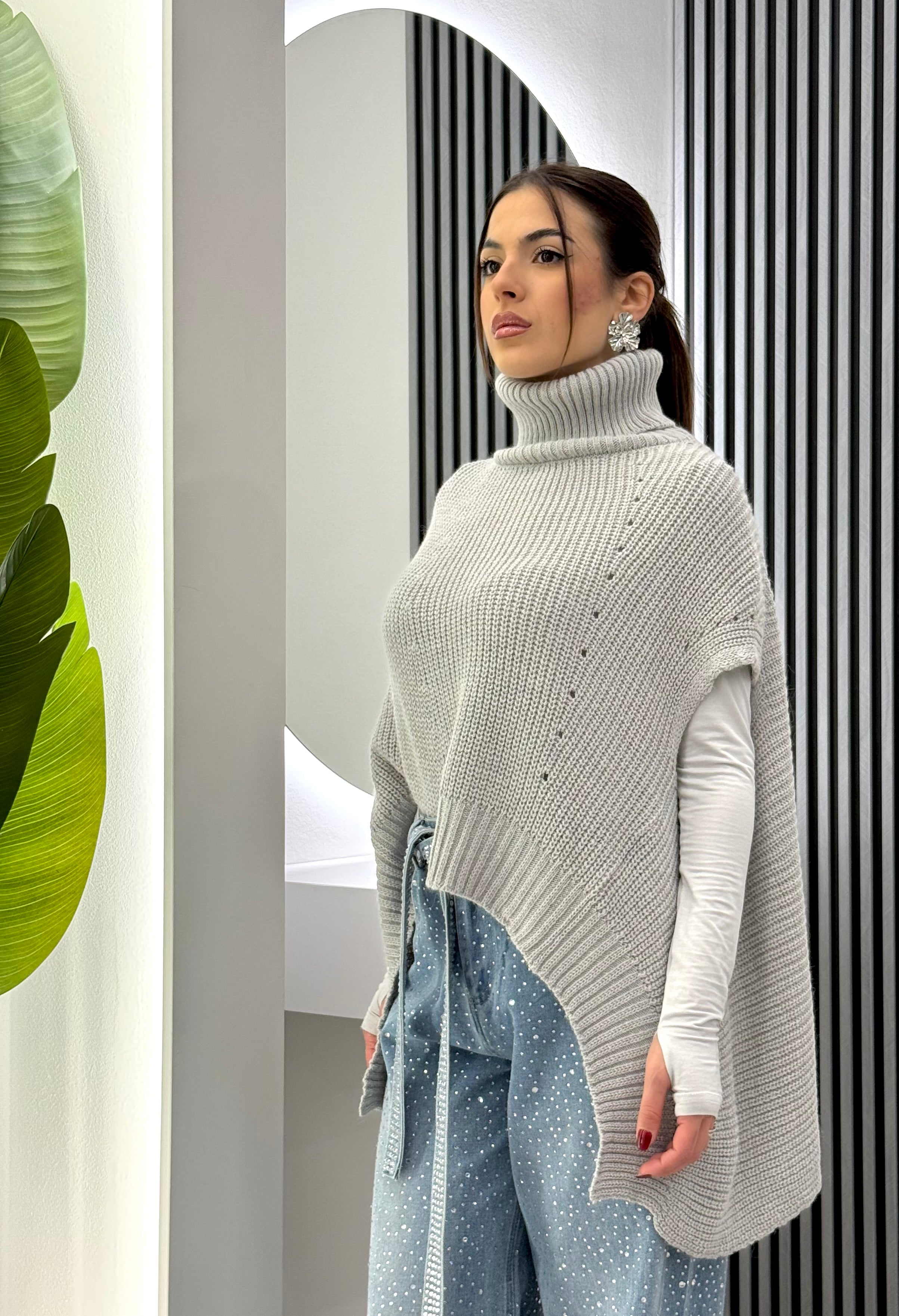 Club Crochet - Poncho Misto lana