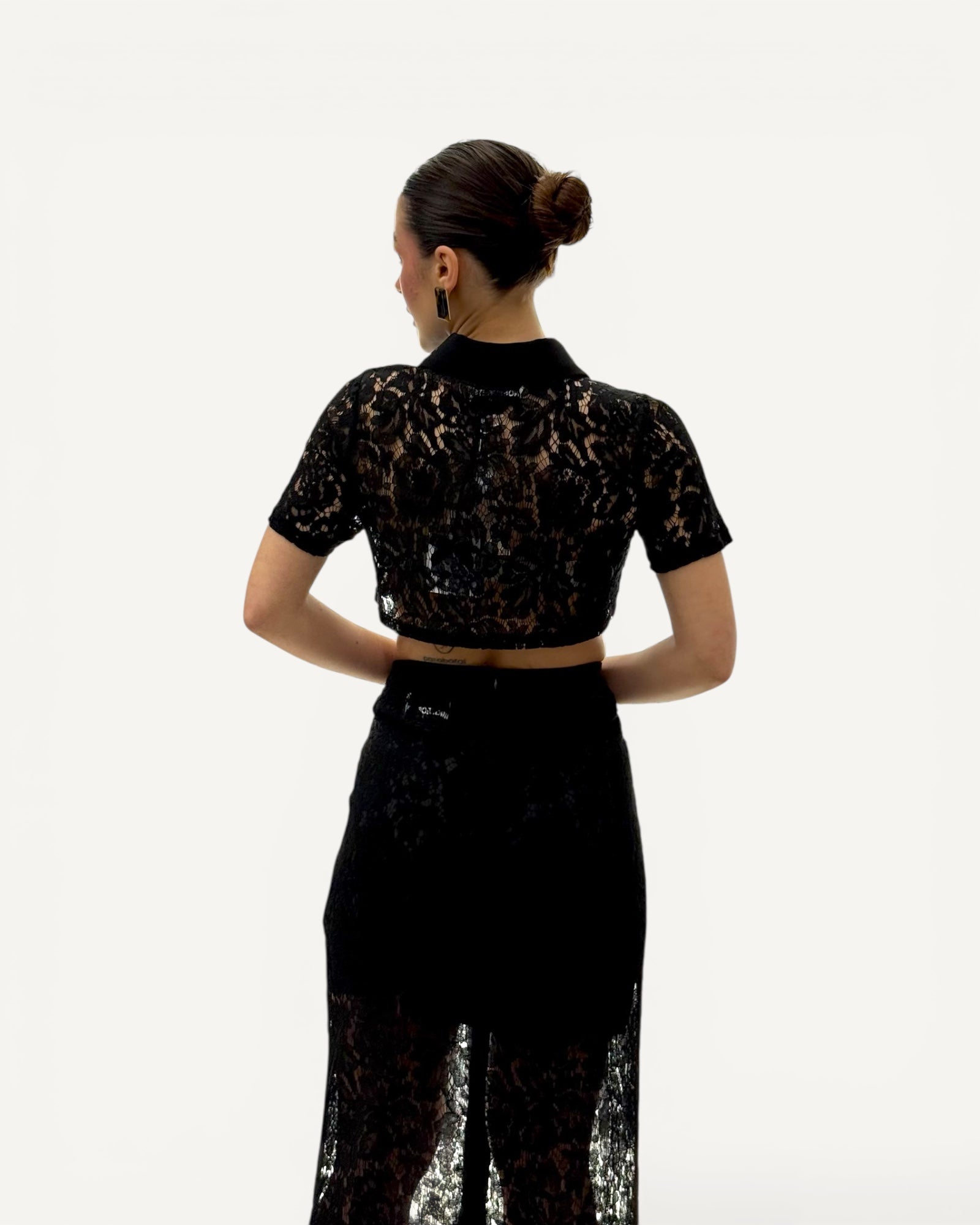 No Secrets - Camicia Crop Pizzo