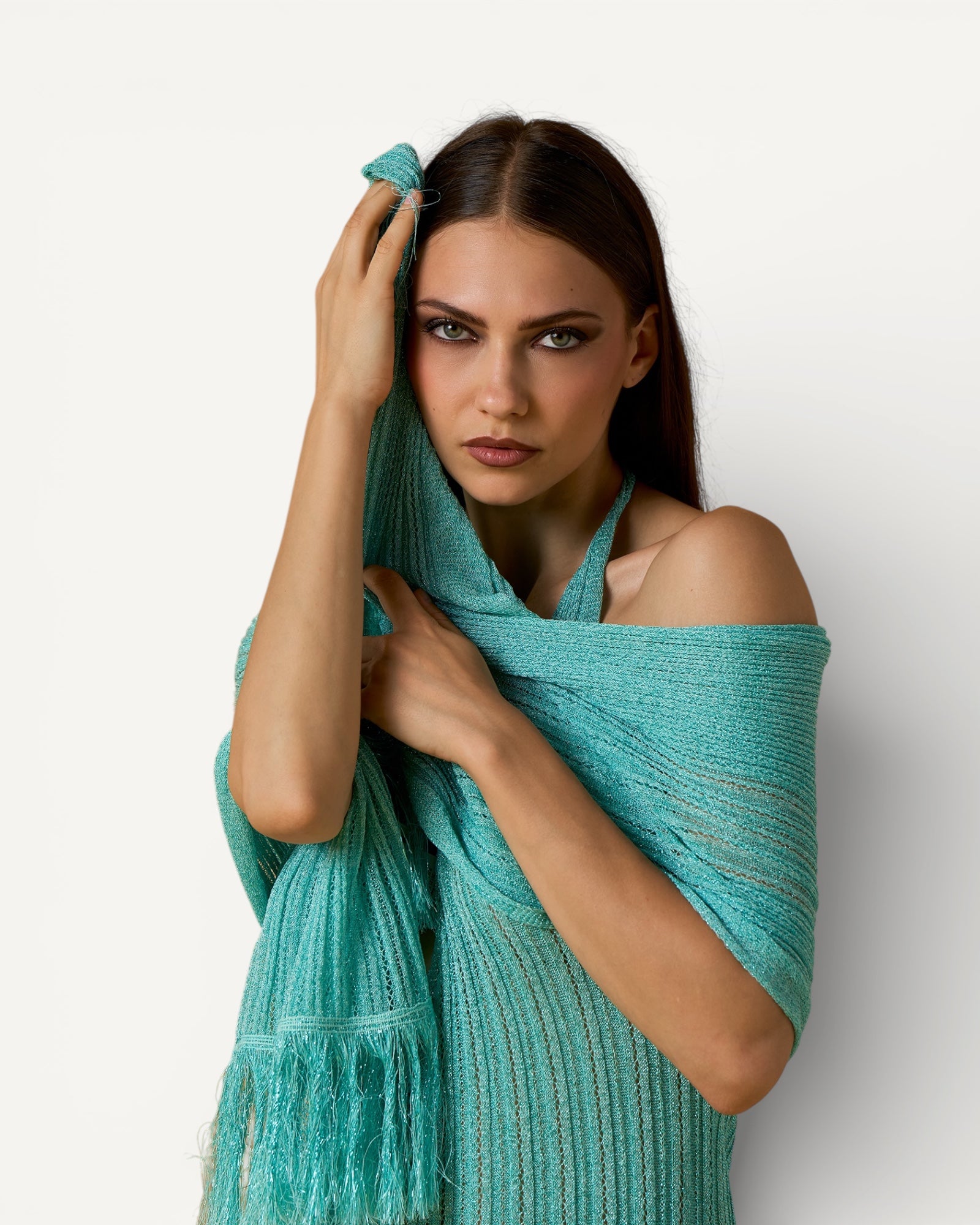 No Secrets -  Stola Lurex con Frange