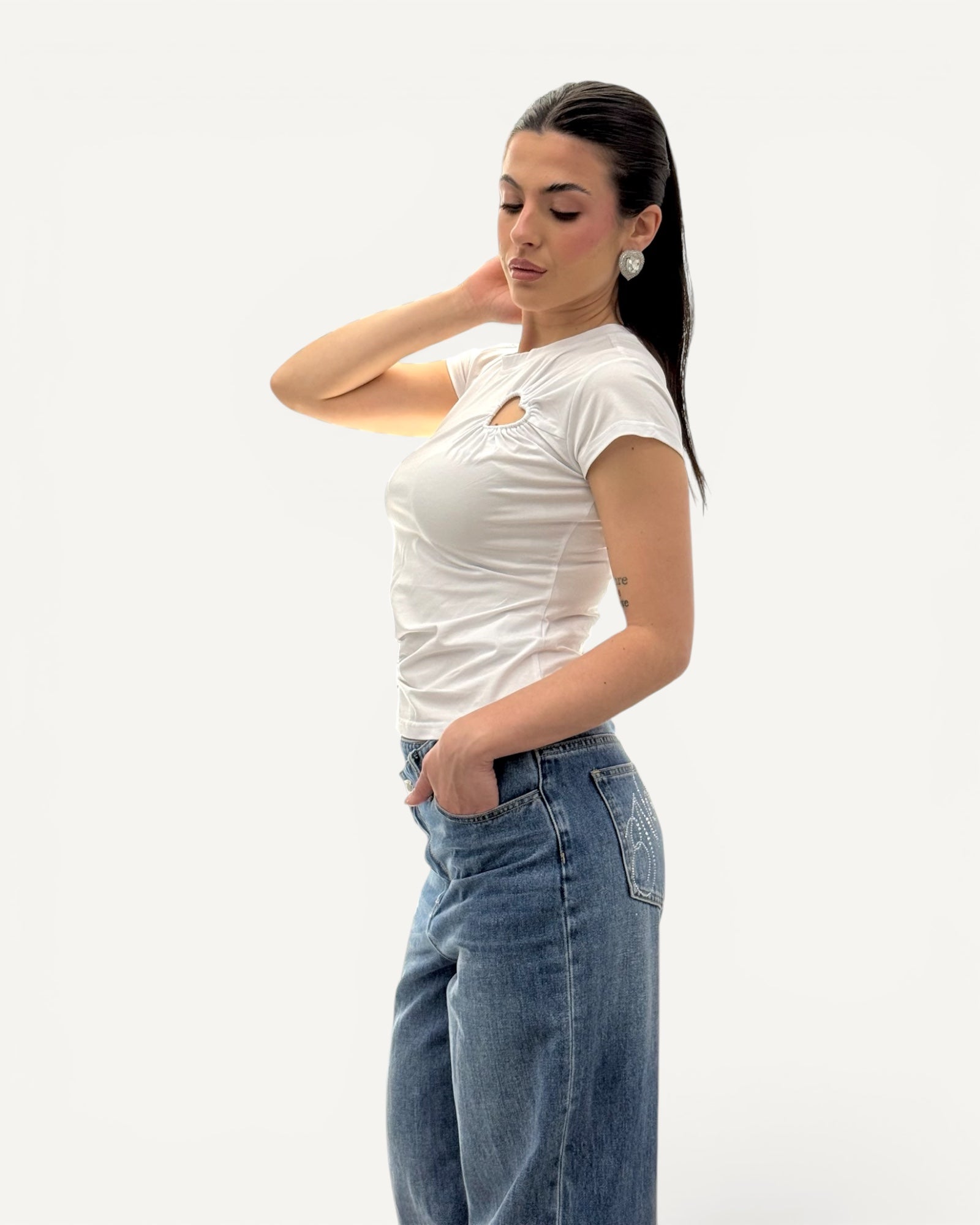 No Secrets - T-Shirt Bianca Cuori