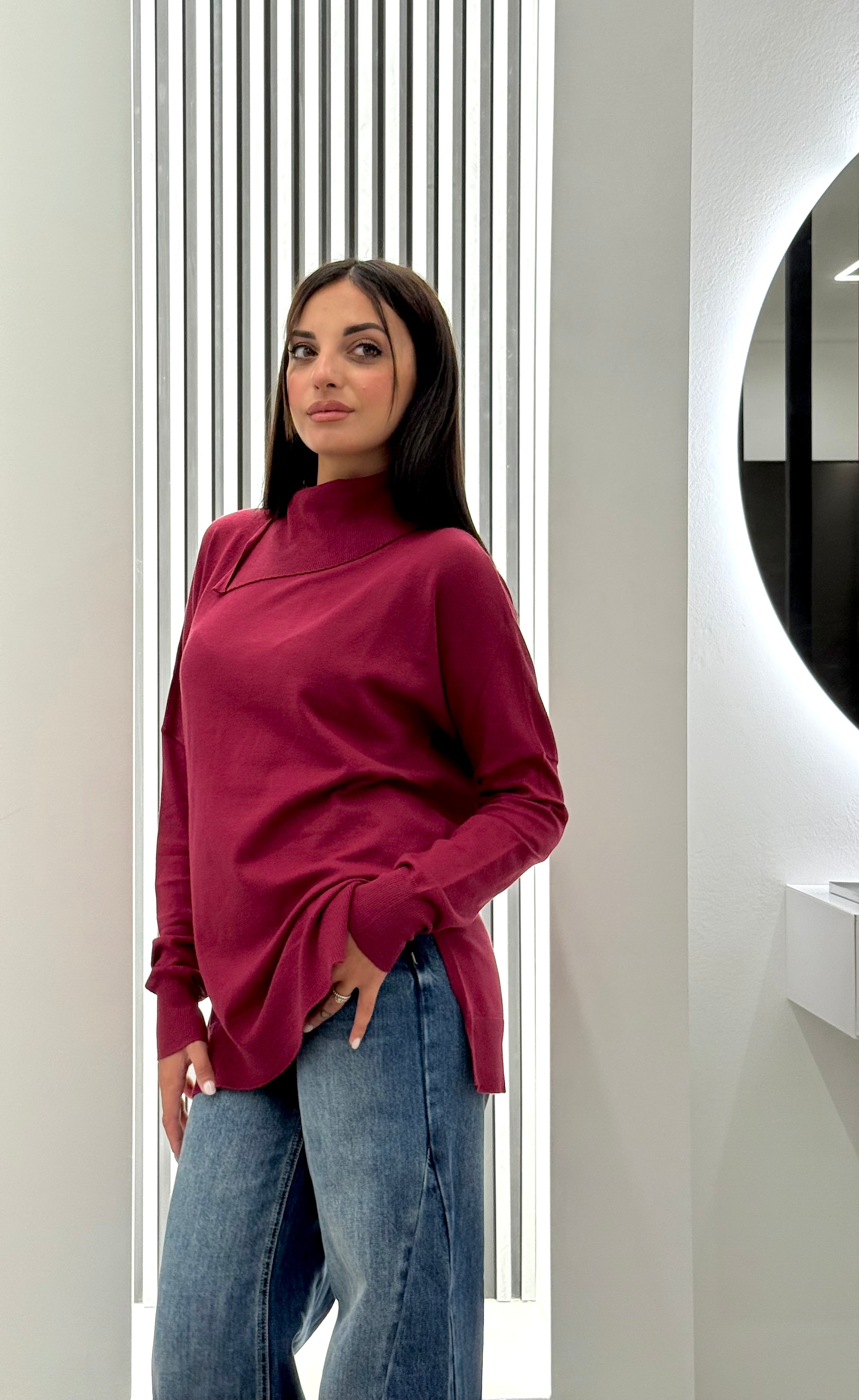 Koralline - Maglia Oversize Collo Ampio