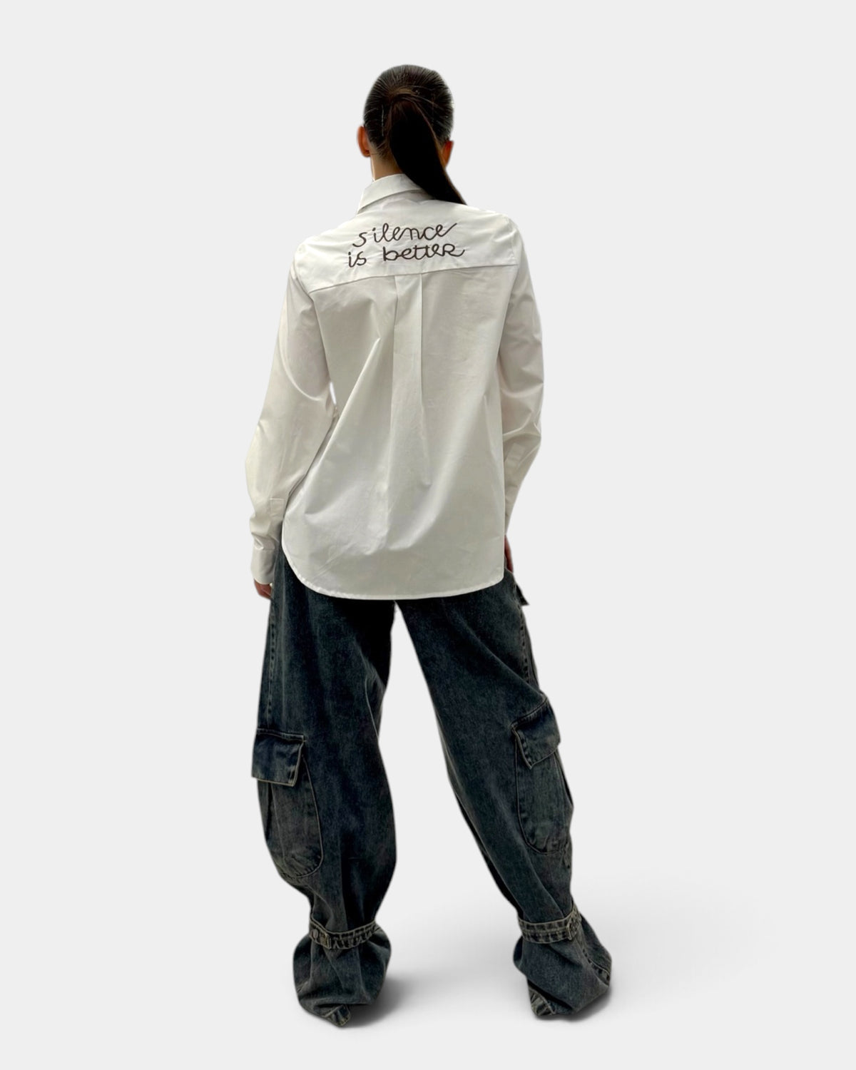Silence Limited - Jeans Cargo Denim Sabbiato