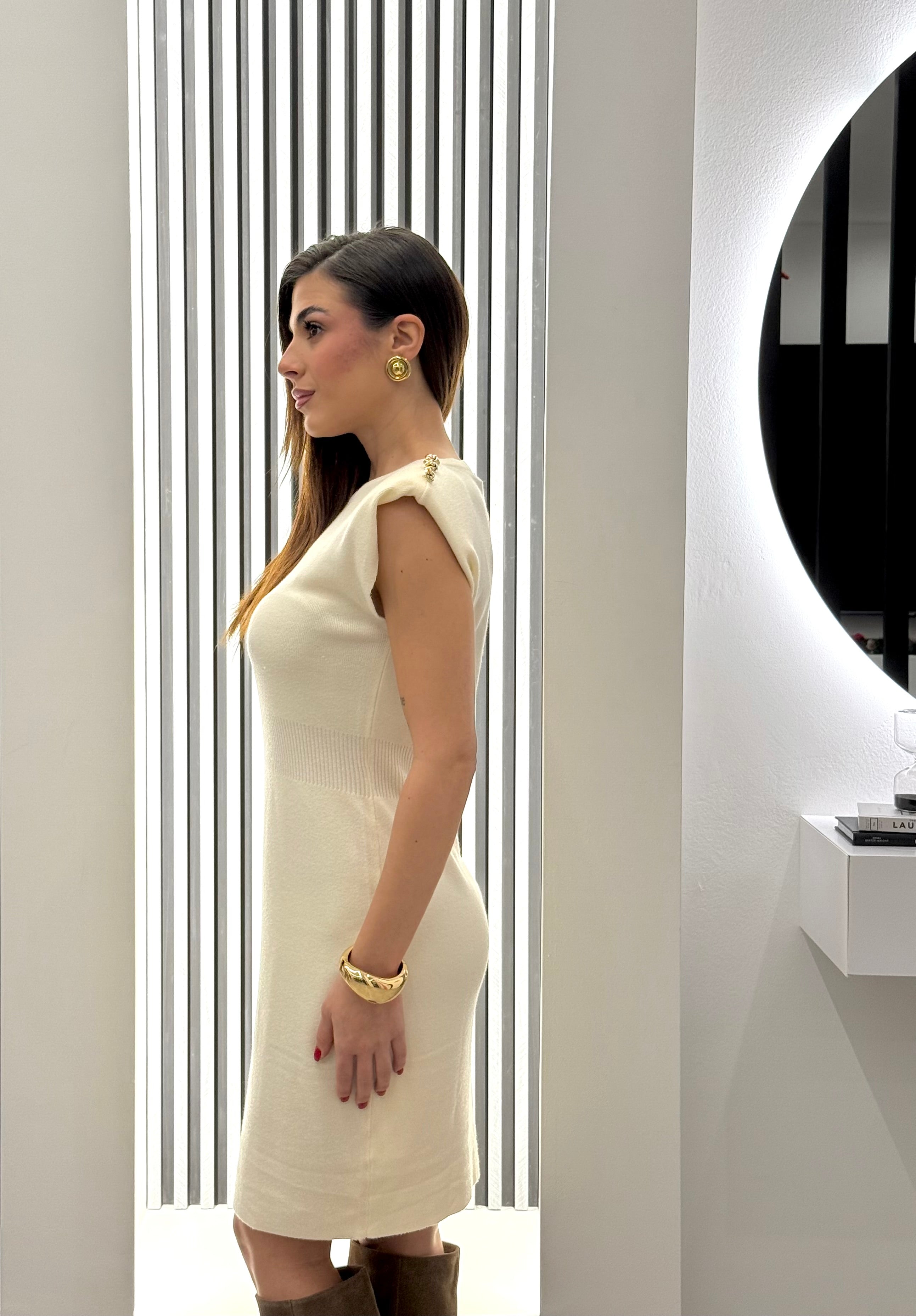 Koralline - Abito Spalline Panna