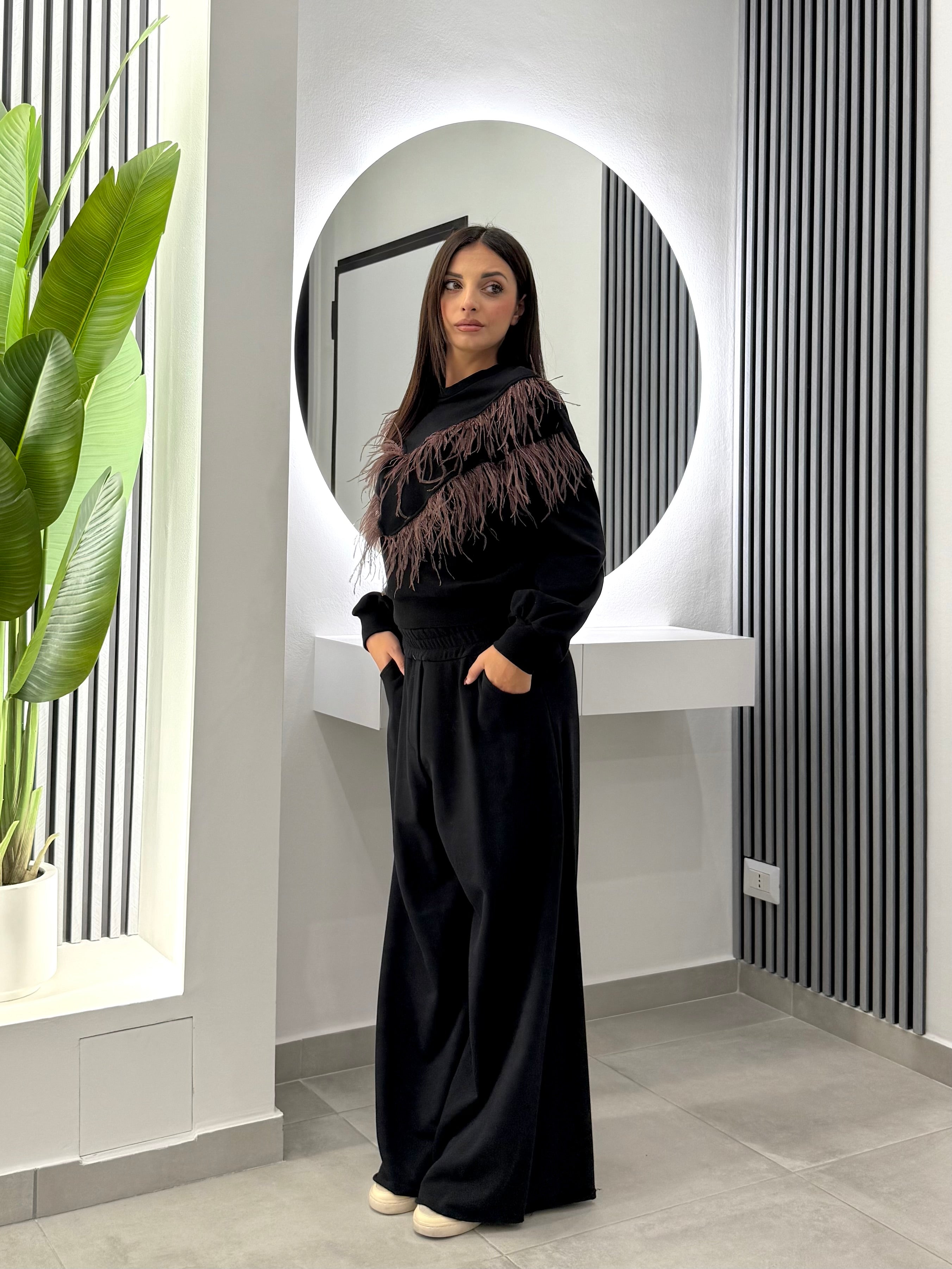 D'Elle Giulia Mastini - Pantalone Felpa Largo