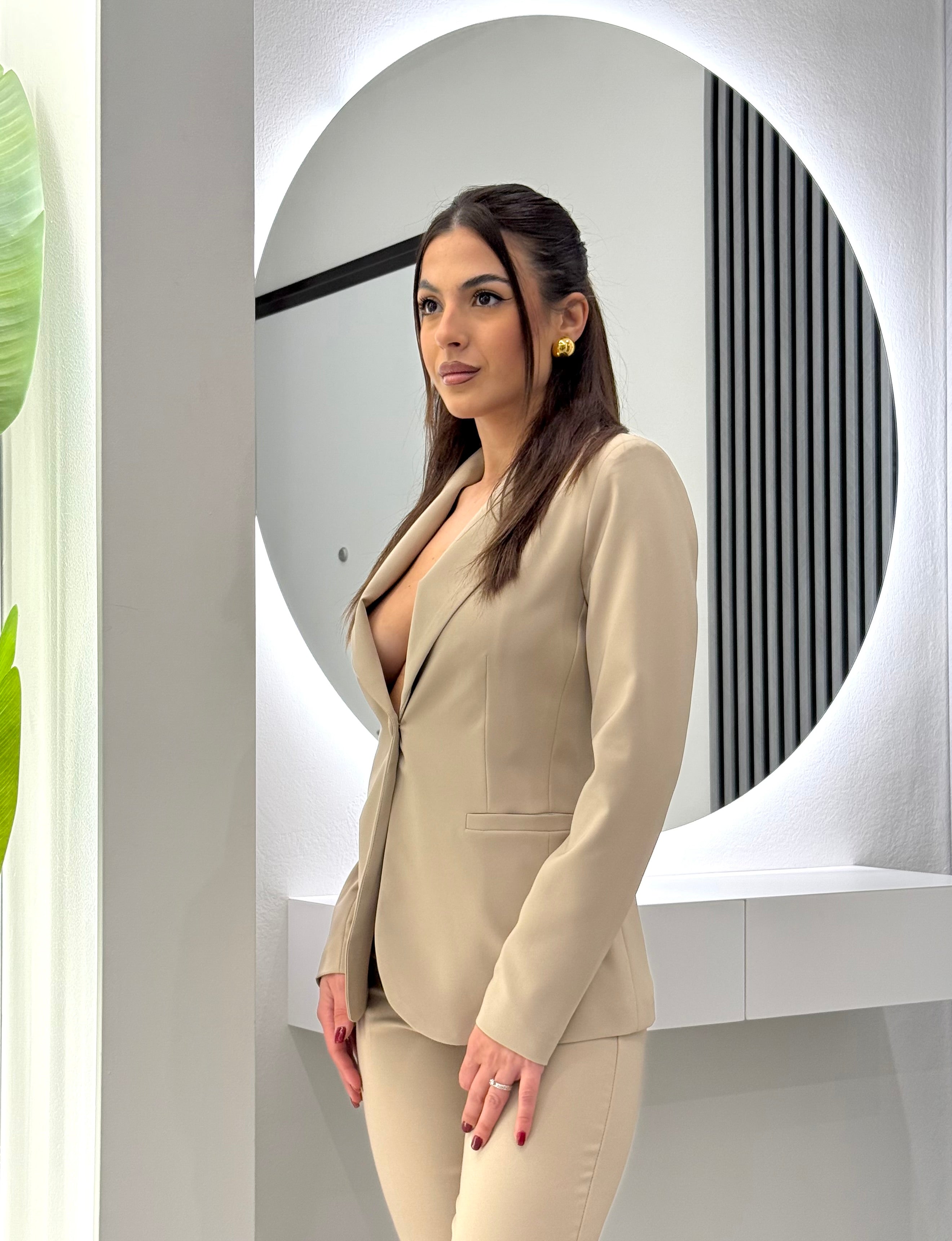 D'Elle Giulia Mastini - Giacca Monopetto Beige