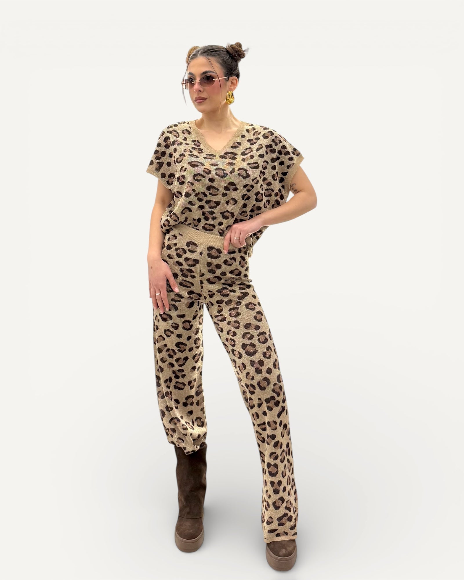 Kontatto - Pantalone Lurex Maculato