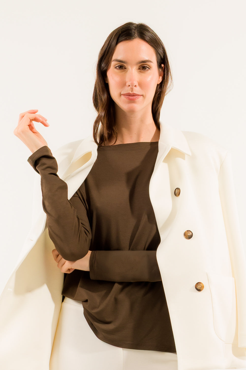 Kontatto - Blusa Over Testa di Moro