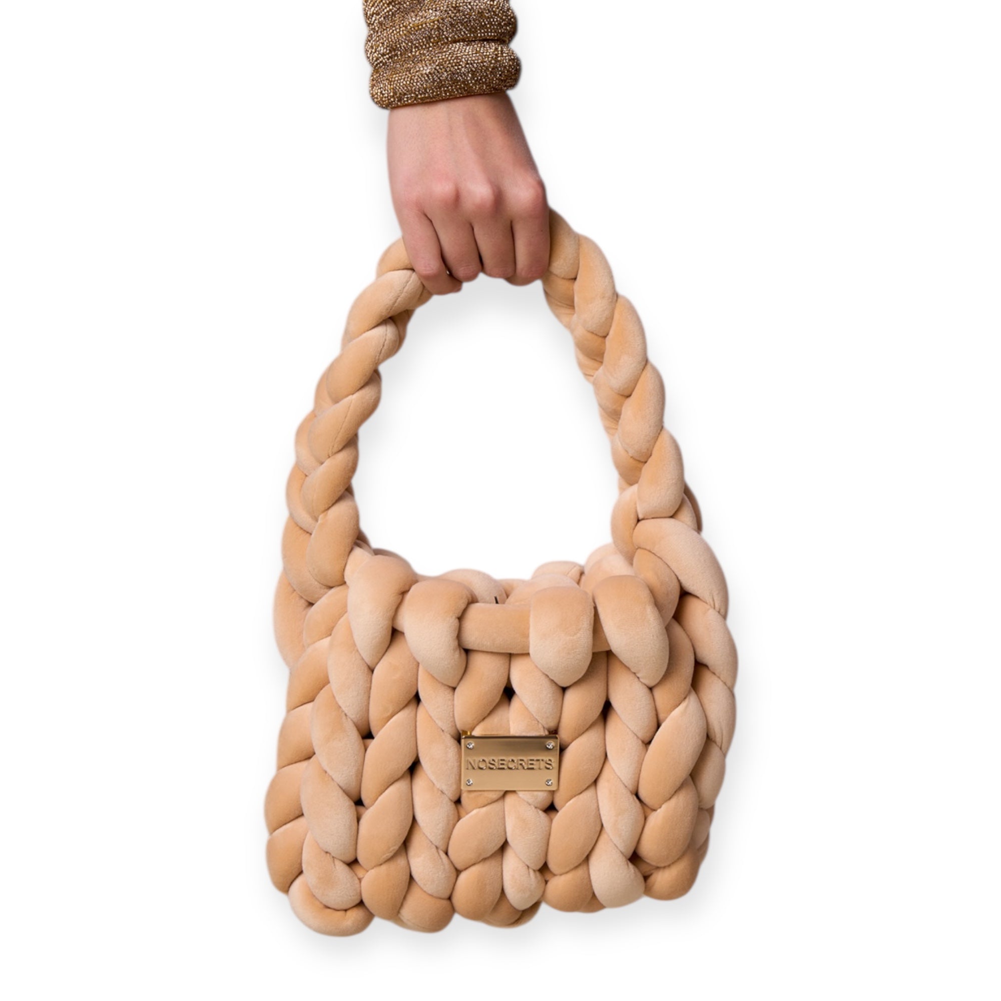 No Secrets - Borsa Intreccio Cappuccino