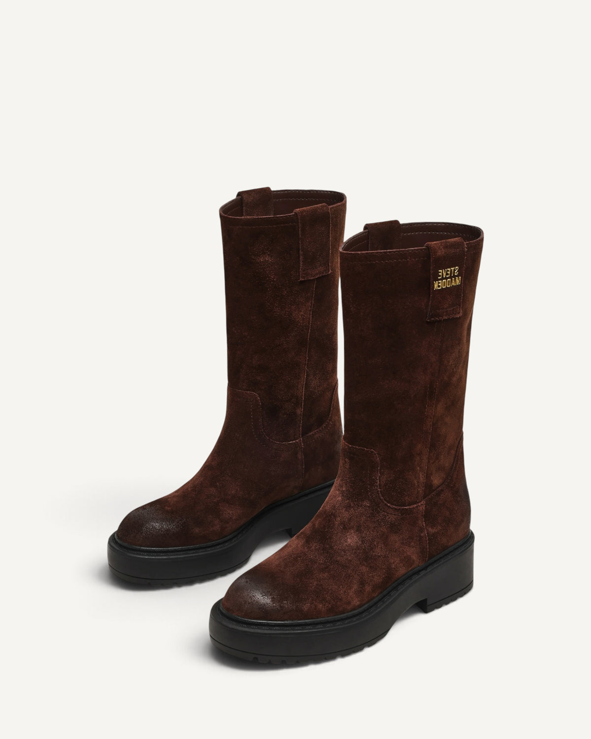 Steve Madden Ruckus - Stivale in Suede Marrone Chocolate
