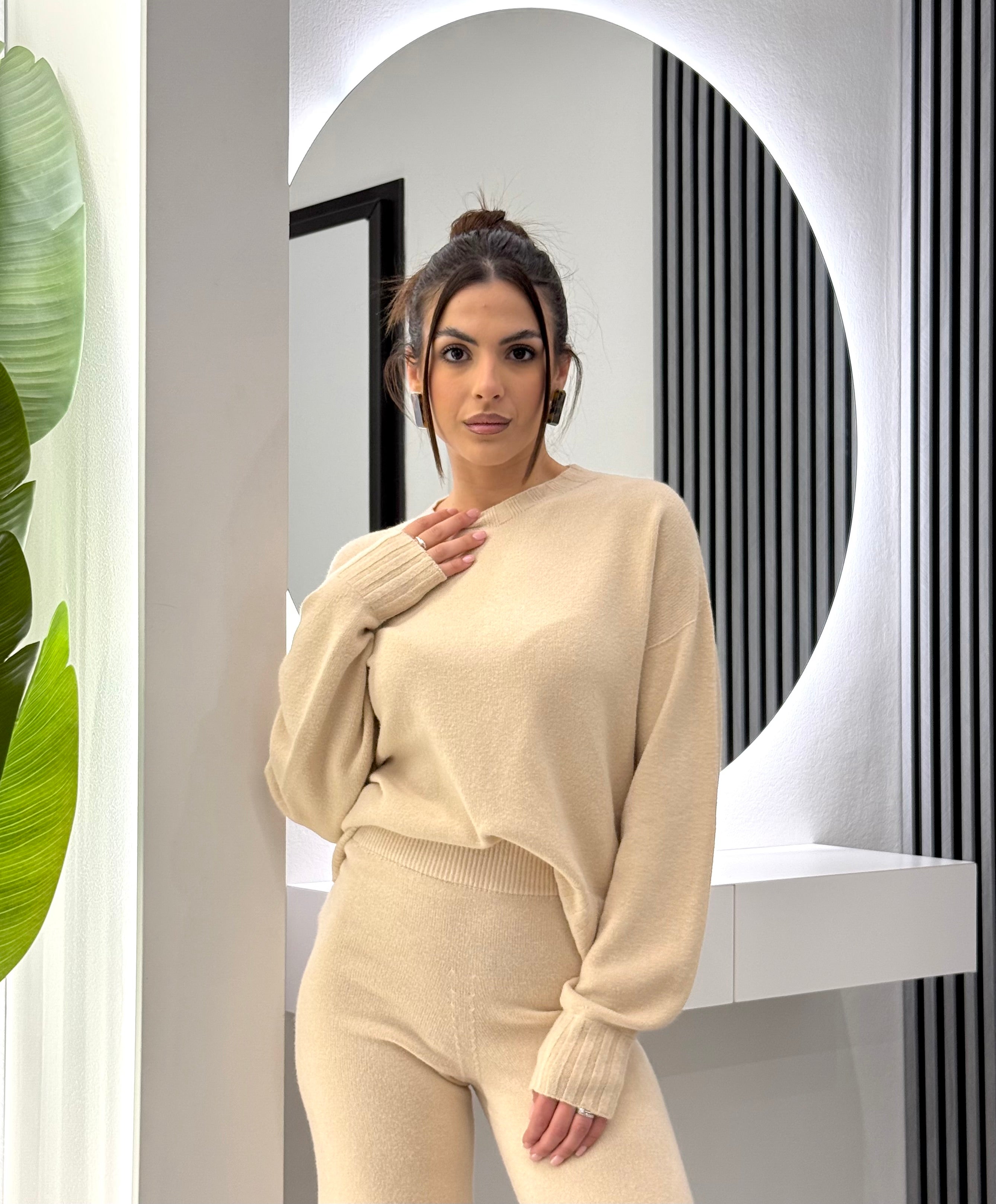 Kontatto - Maglia Girocollo Beige