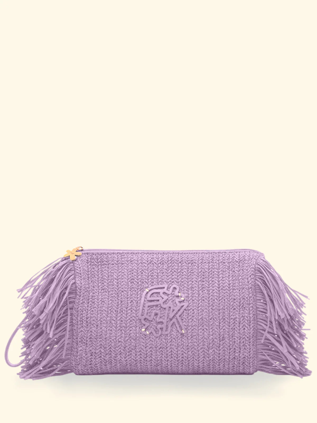 F**K - Maxi Pochette Paglia Frange e Zip SW0050-LC