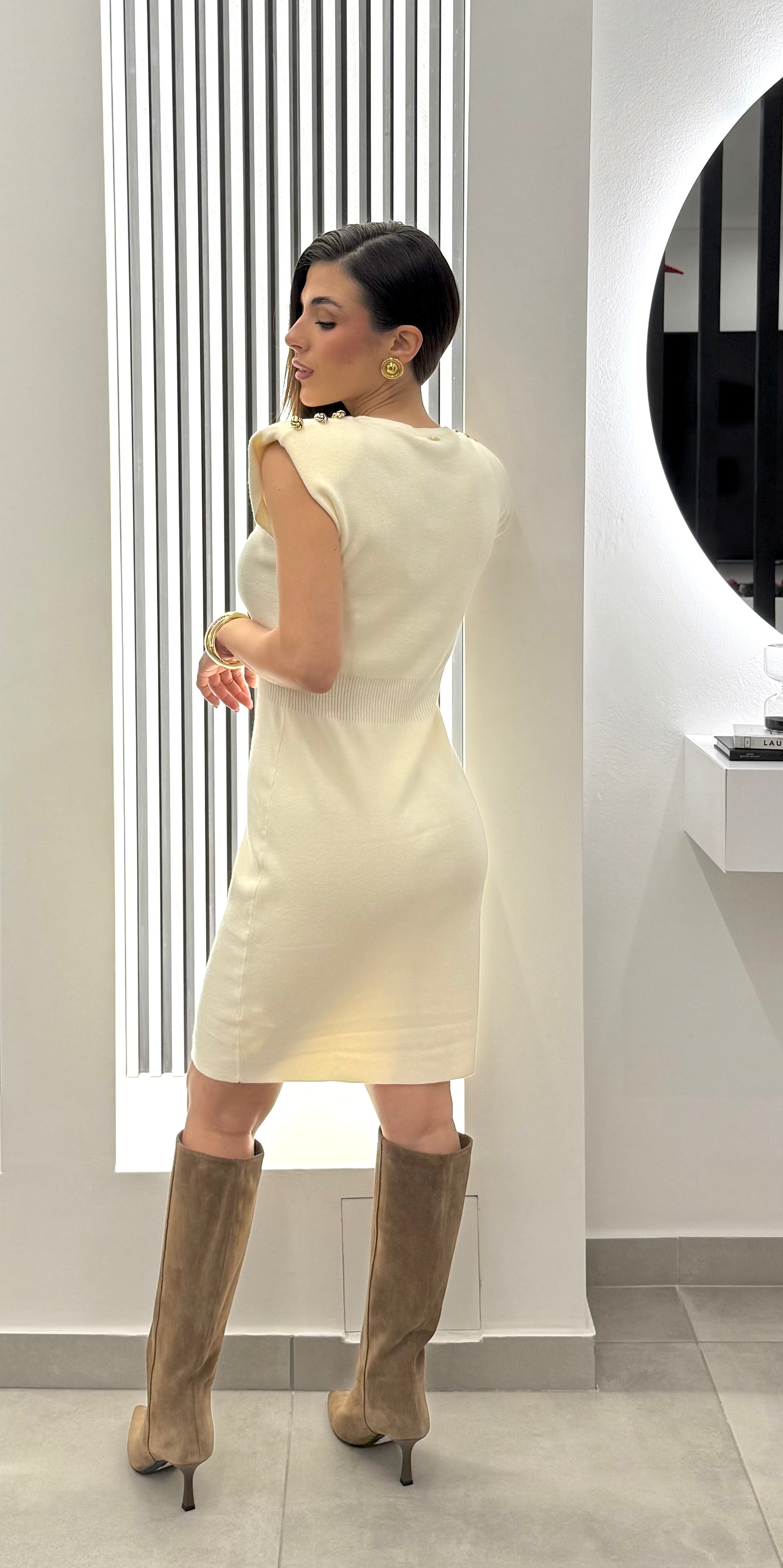 Koralline - Abito Spalline Panna