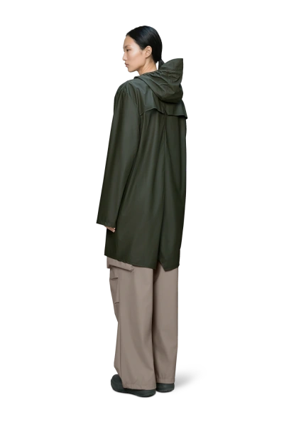 Rains - Long Jacket W3 Unisex Verde Militare