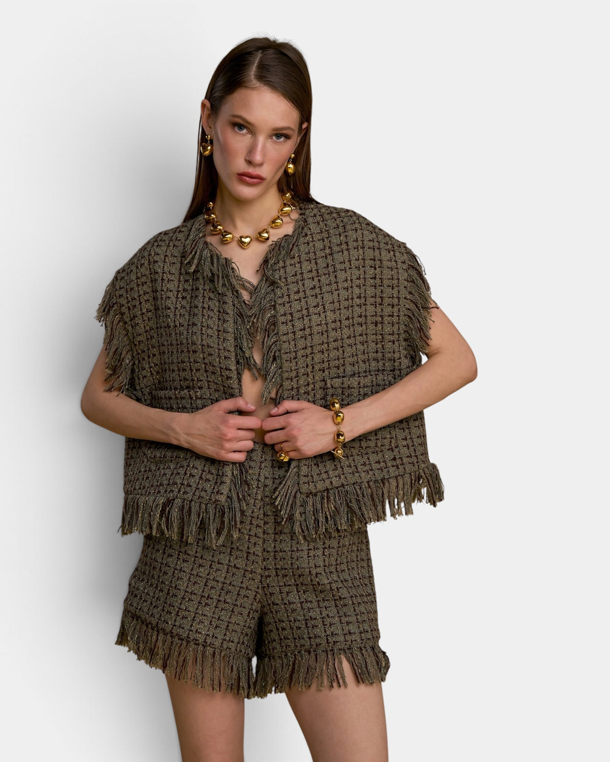 No Secrets - Shorts Bouclette e Frange