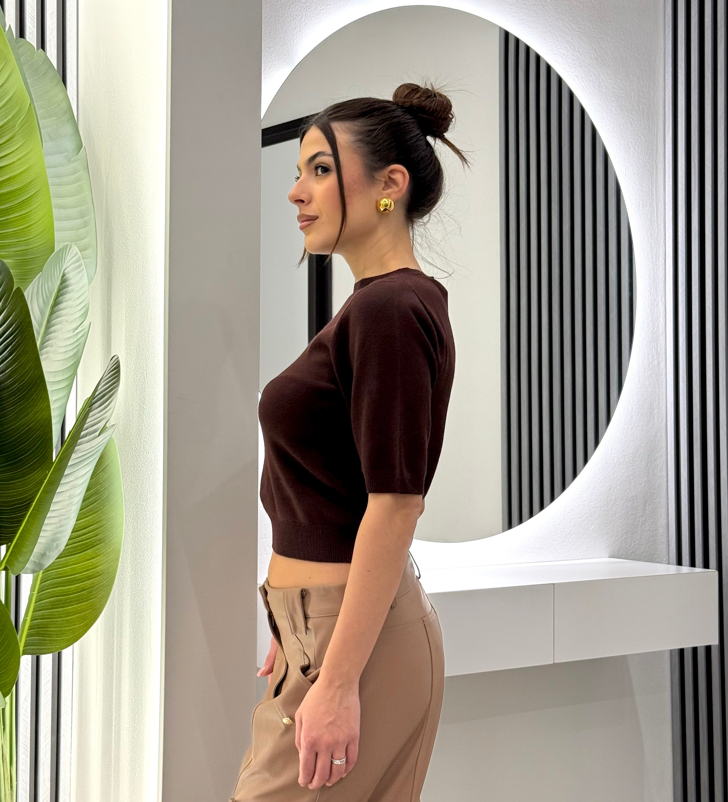 Kontatto - Girocollo Manica Corta Burgundy