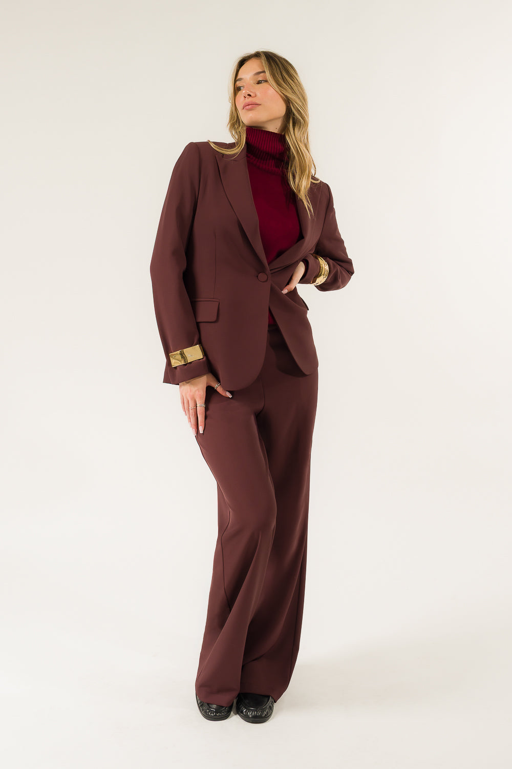 Kontatto - Completo Tailleur Giacca e Pantalone Bordeaux