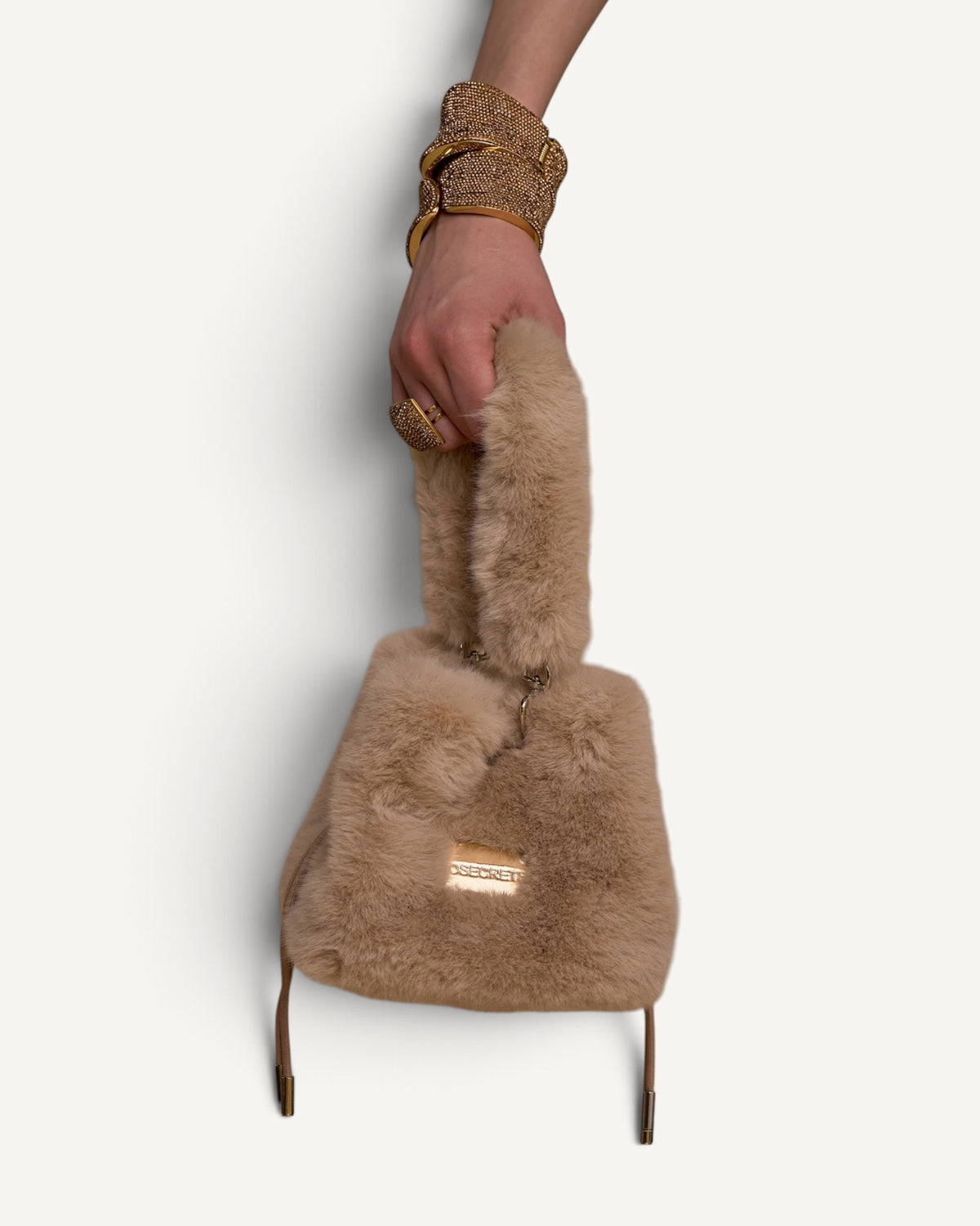 No Secrets - Mini Borsa Simil Pelliccia Cannella