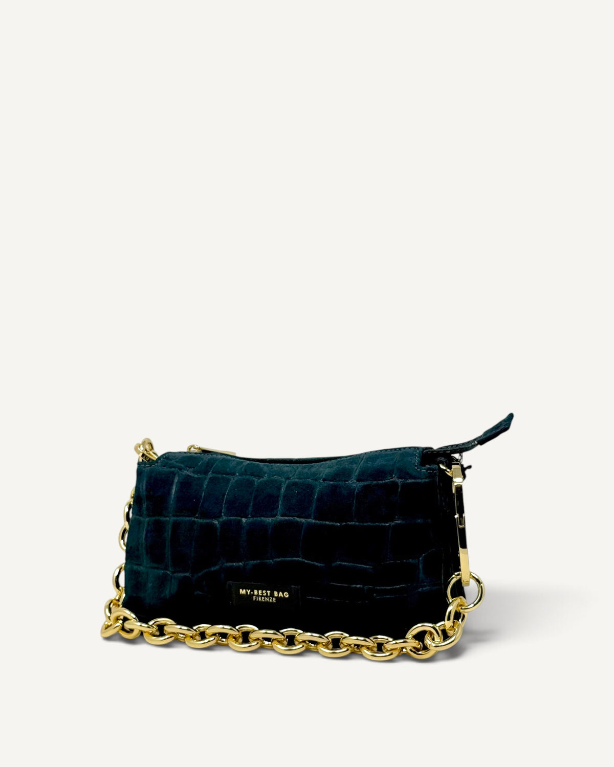 My Best Bag - Borsa Reflex Croco Suede Mini Ottanio