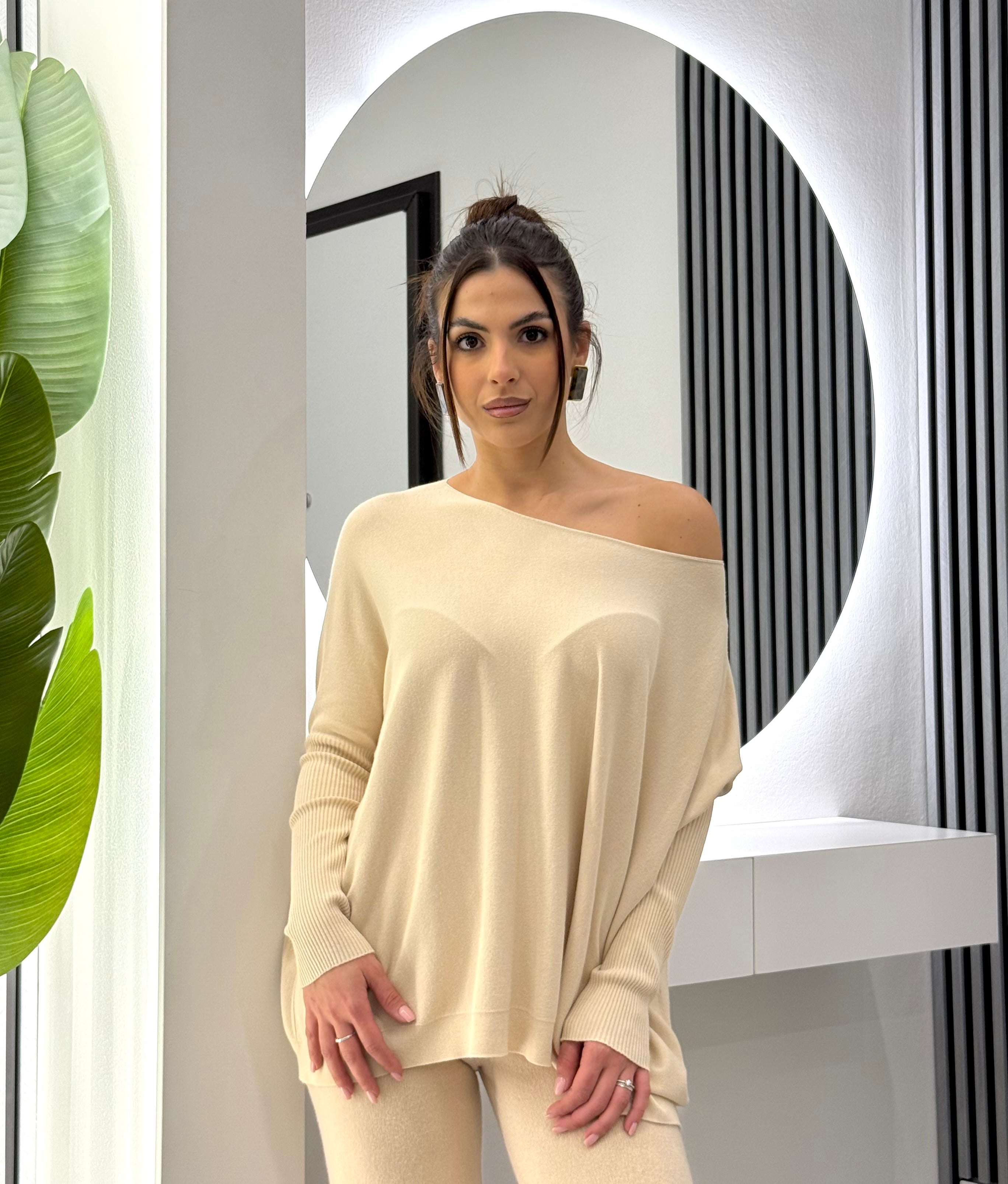 Kontatto - Maglia Barca Over Beige