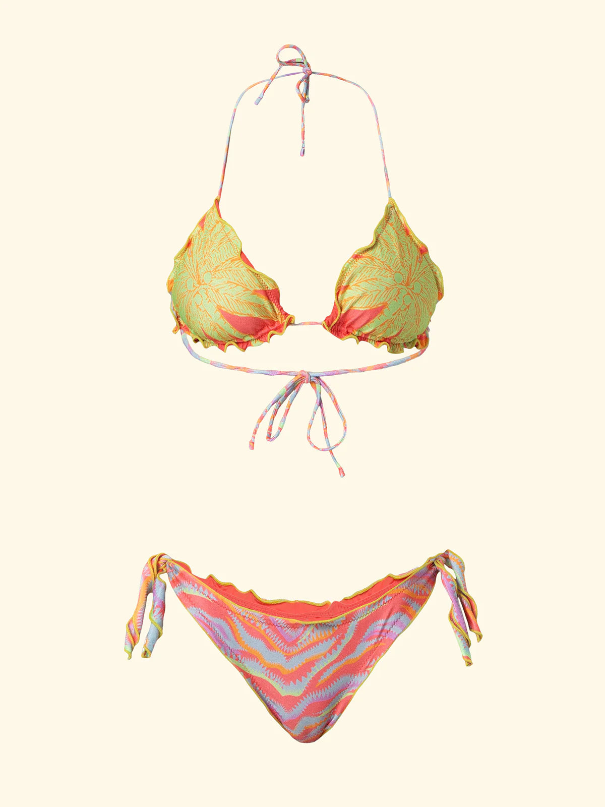 F**K - Bikini Donna Triangolo con Slip Regolabile Fantasia SW2503-X35