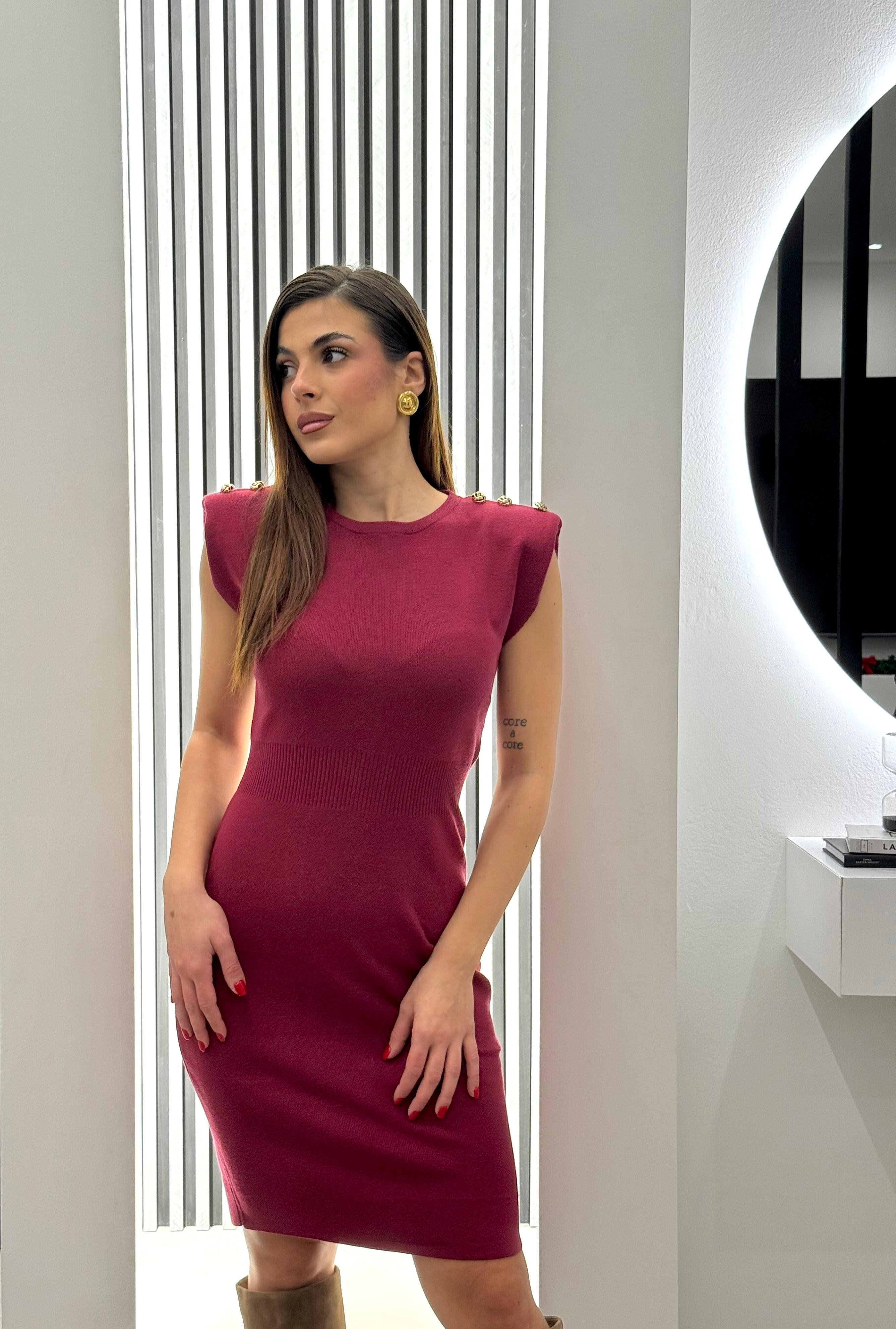 Koralline - Abito Spalline Bordeaux