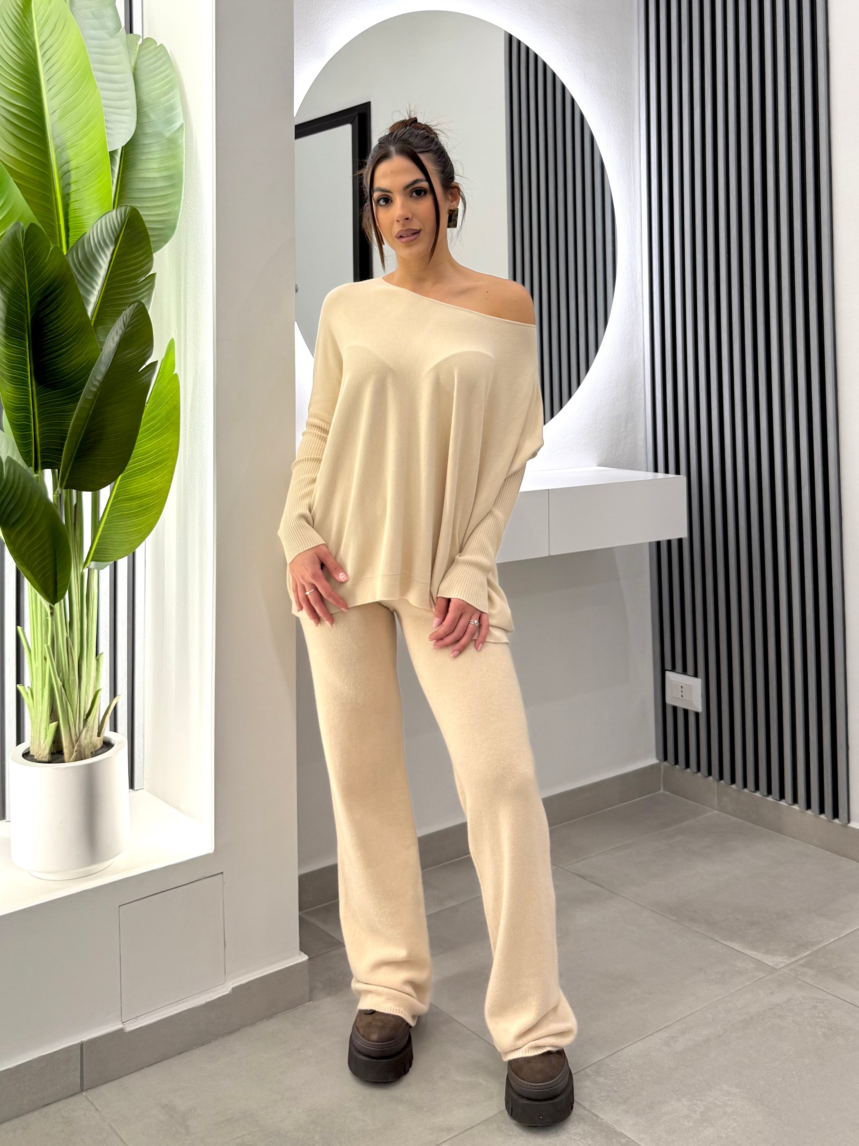 Kontatto - Maglia Barca Over Beige