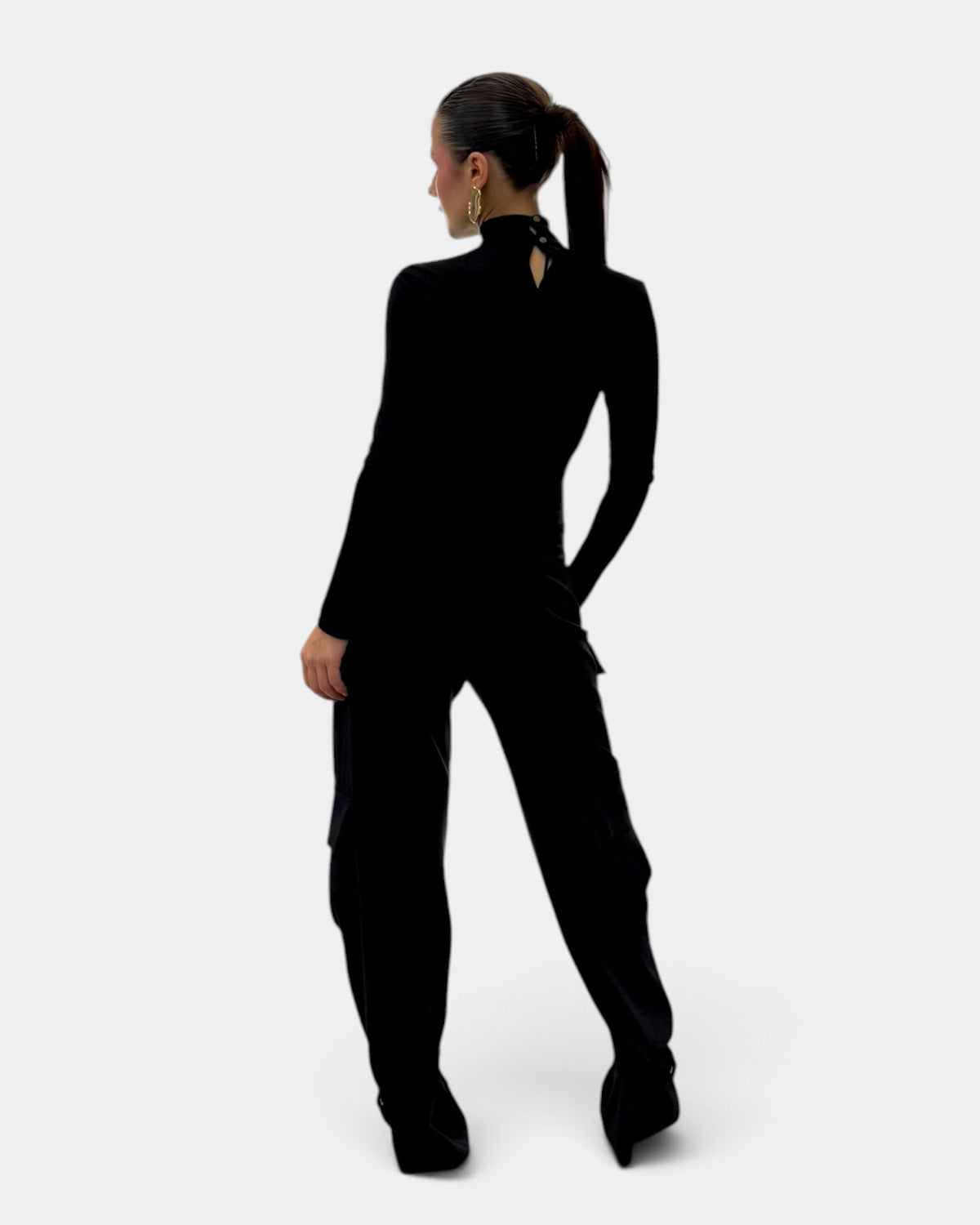 Silence Limited - Pantalone Cargo Sophie Nero