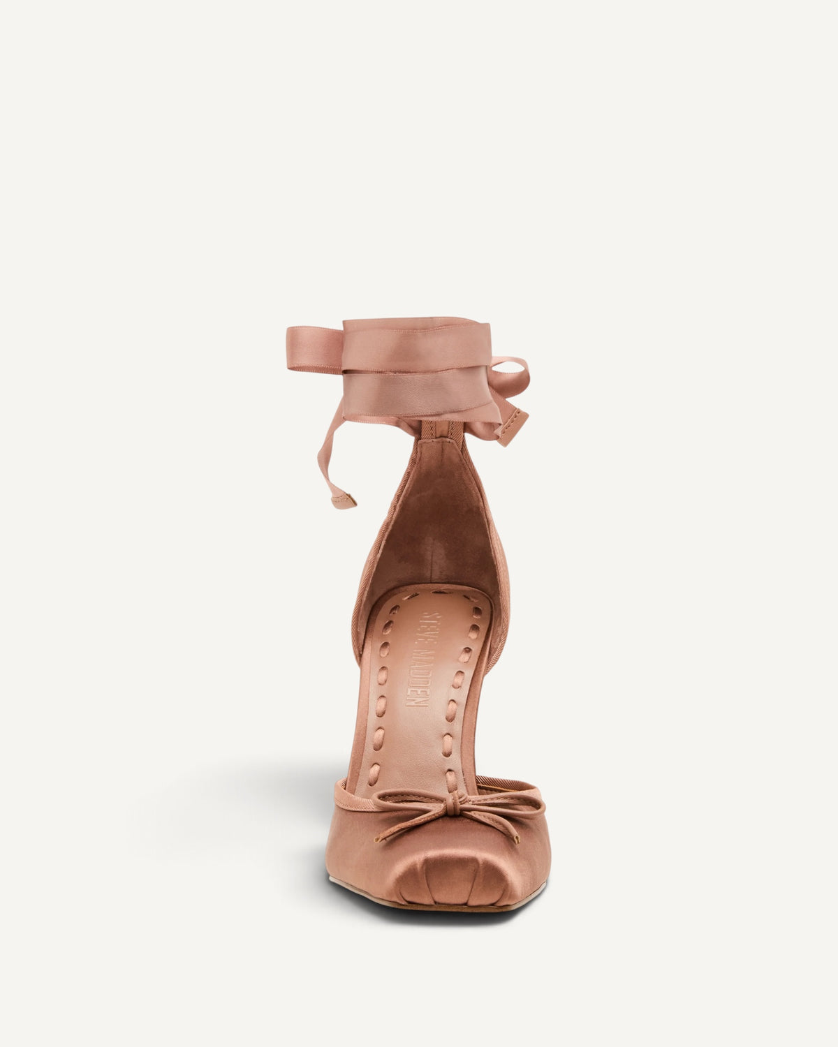 Steve Madden - Larina Ballerina con Tacco Tan Satin