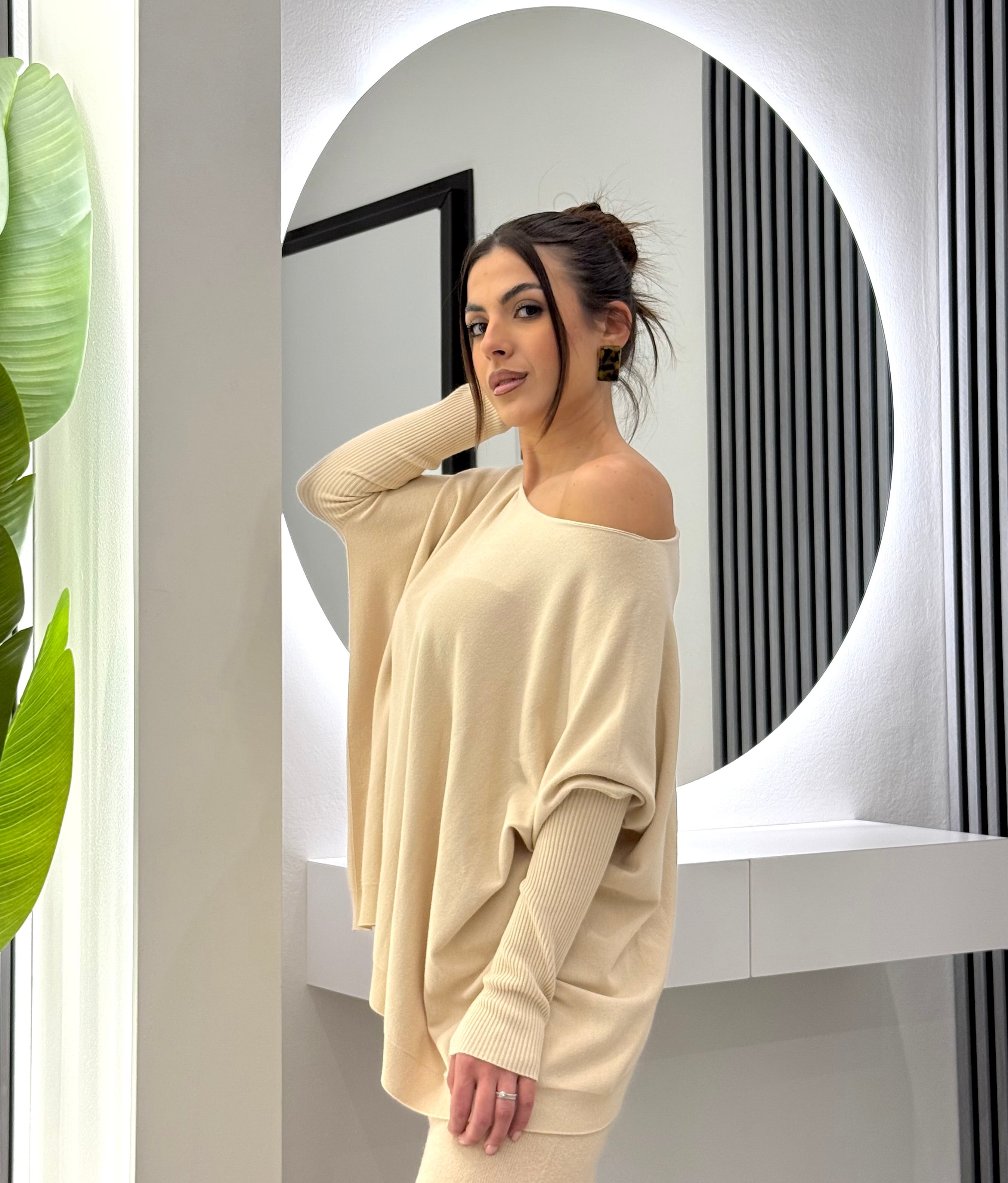 Kontatto - Maglia Barca Over Beige