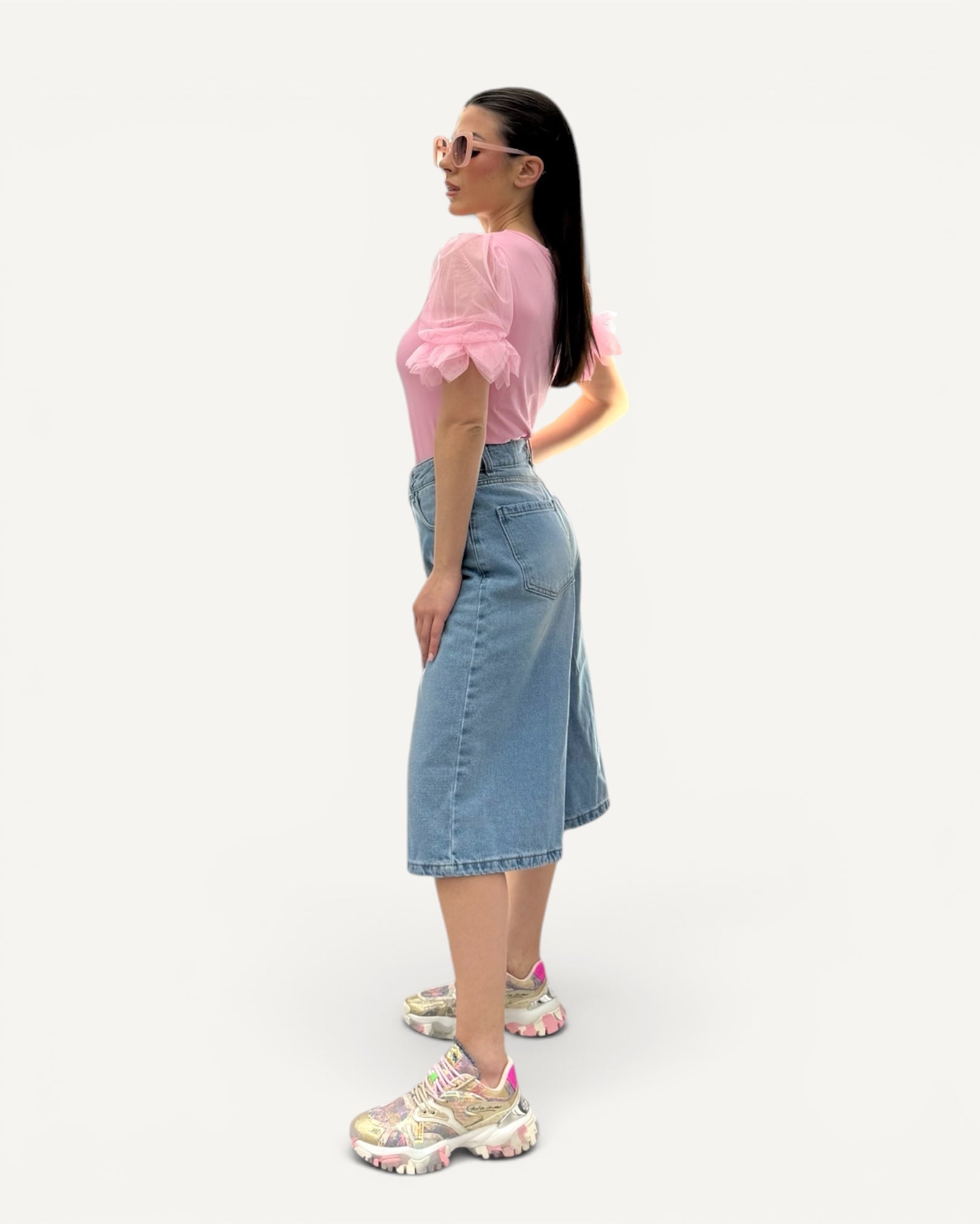 No Secrets - T-Shirt Maniche Tulle