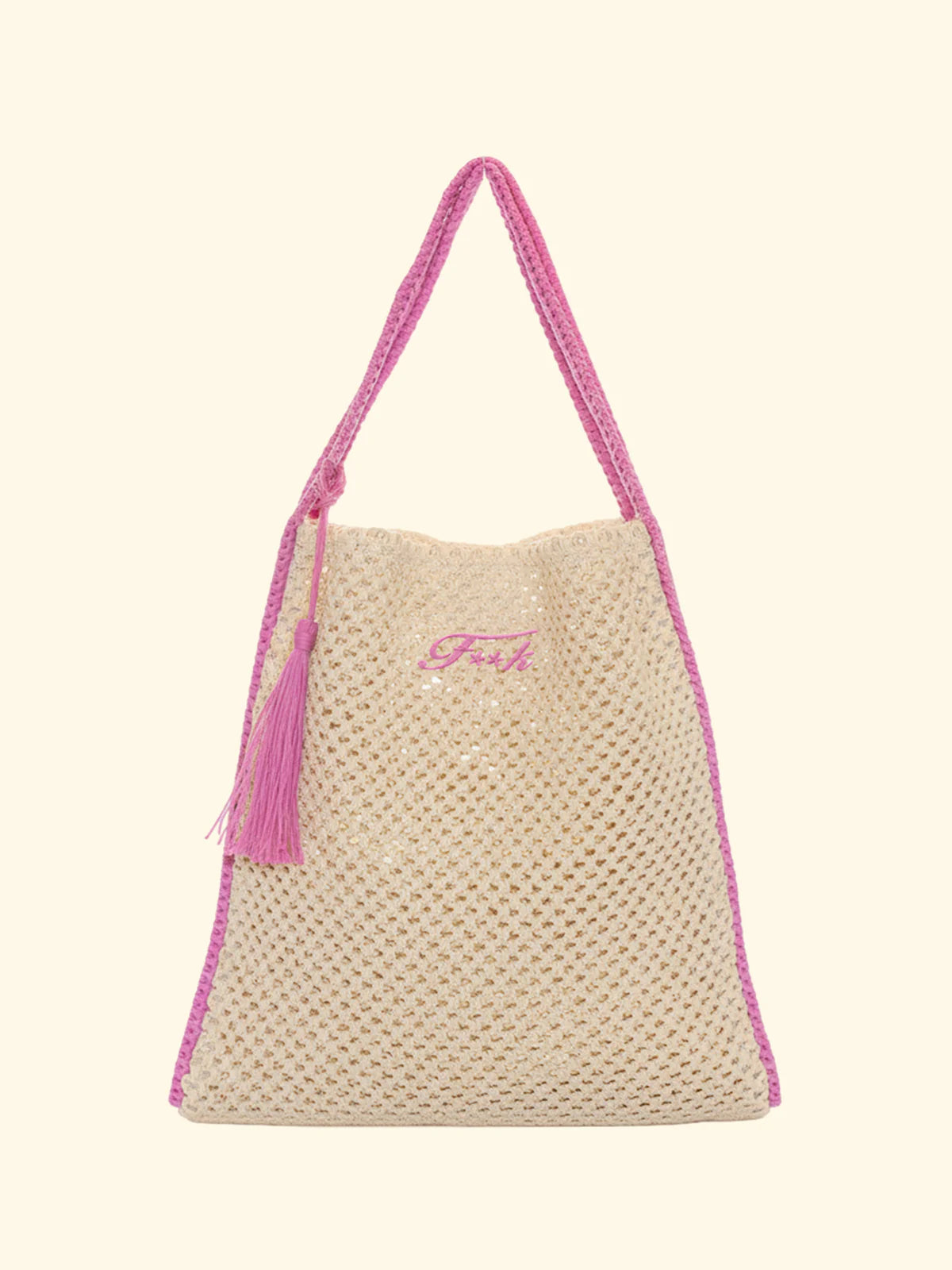 F**K - Tote Bag Rafia Mare con Bottone SW0004-FX