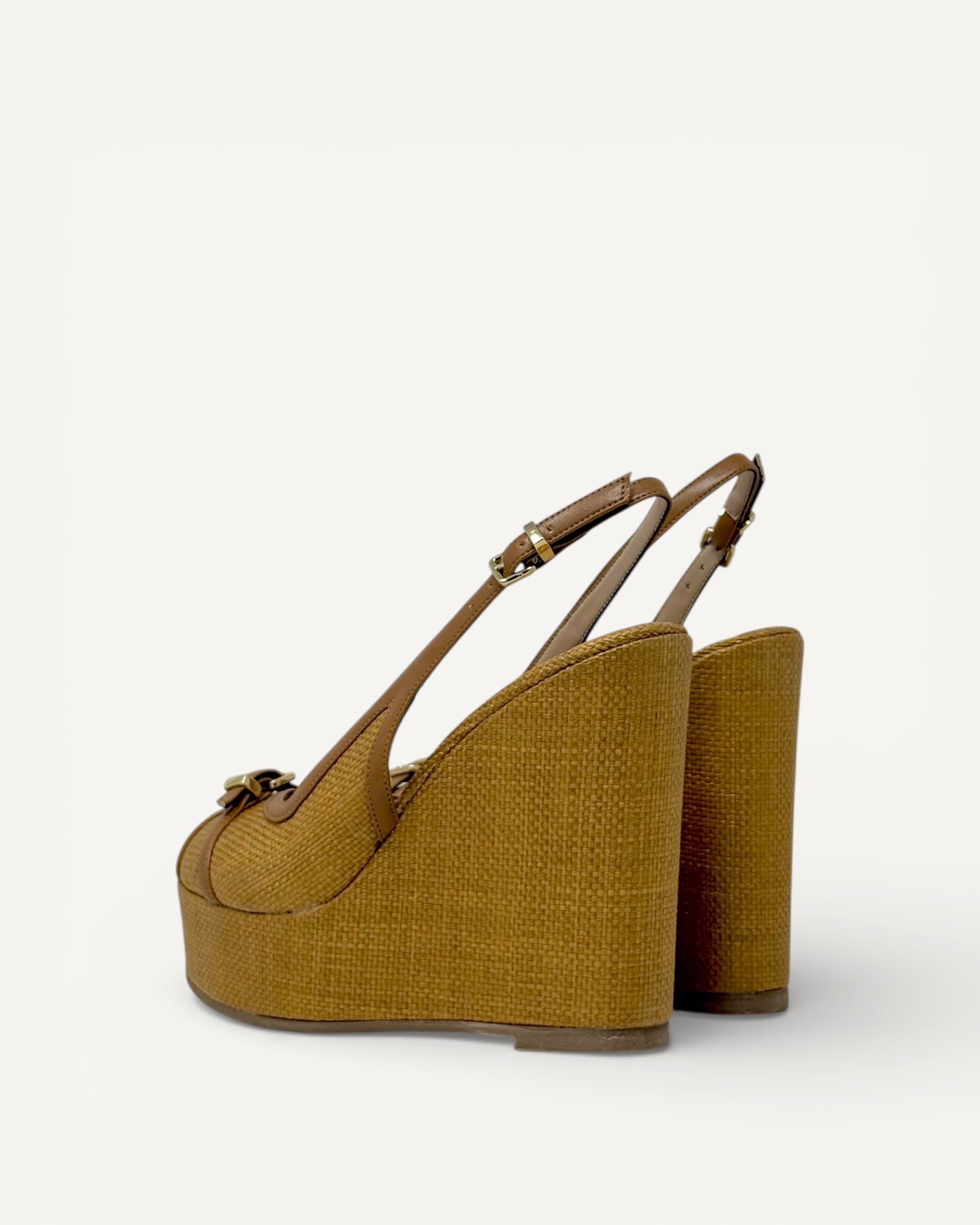 Albano - Zeppa Raffia Cuoio