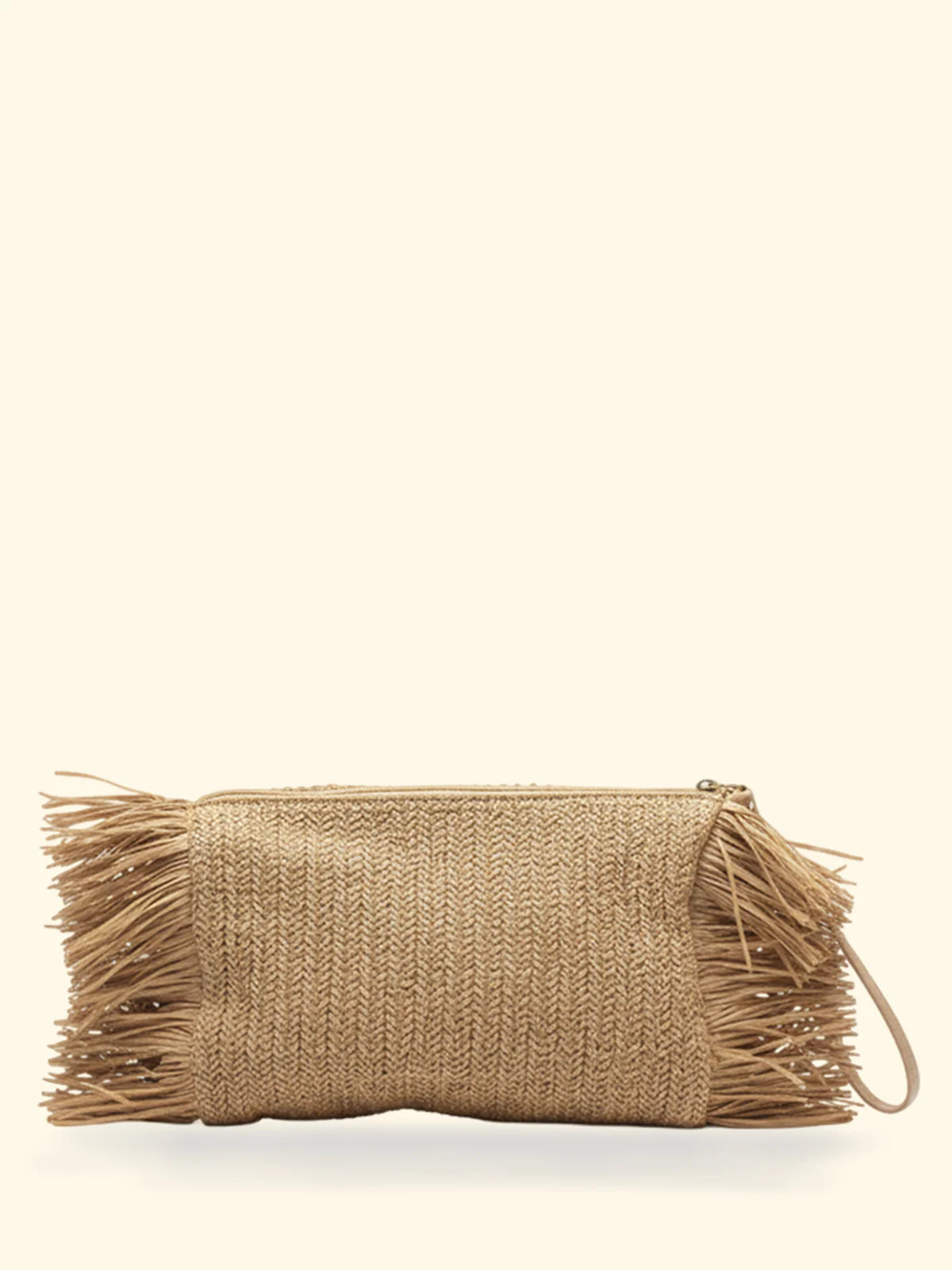 F**K - Maxi Pochette Paglia Frange e Zip SW0050-BG