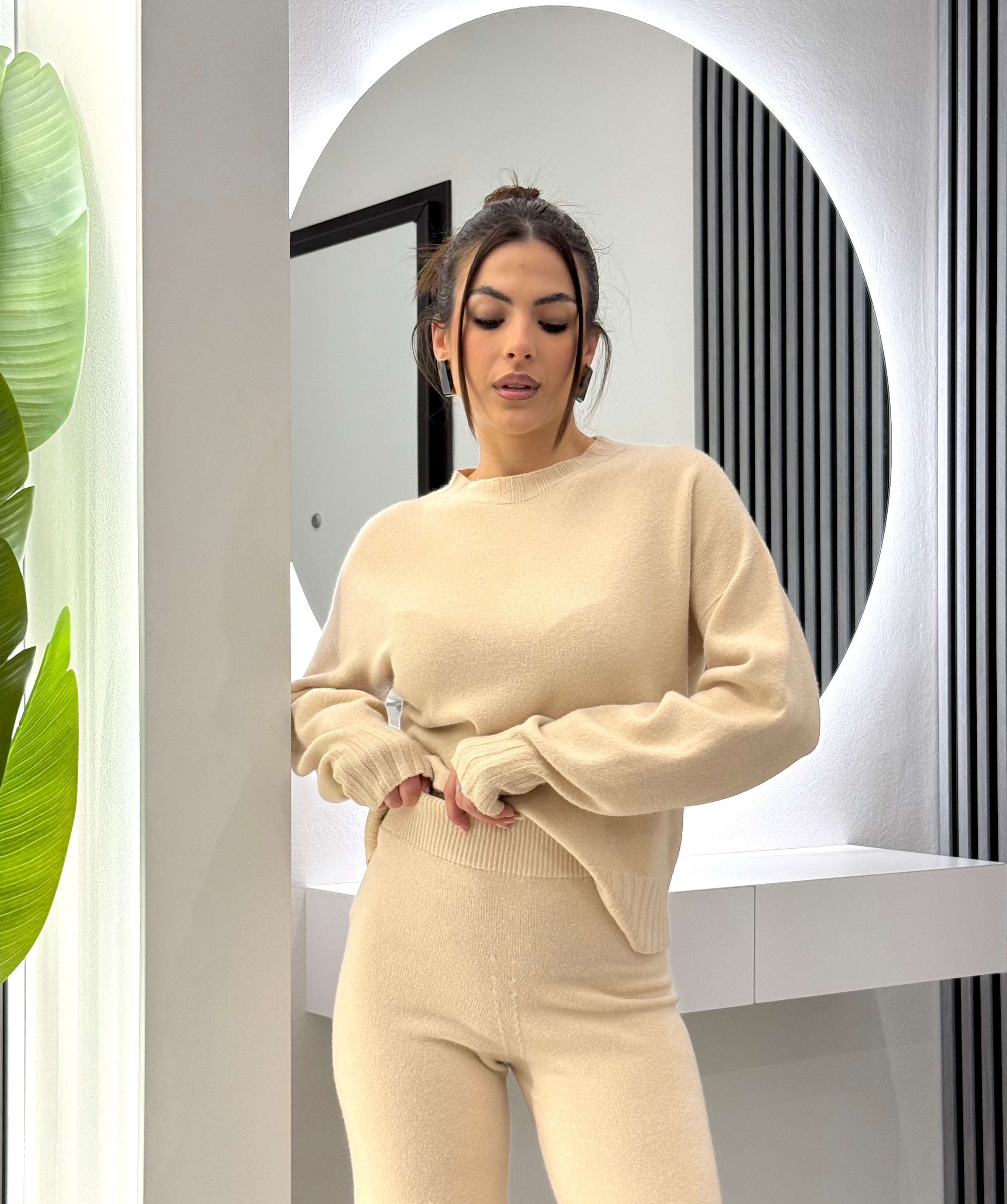 Kontatto - Maglia Girocollo Beige