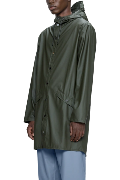 Rains - Long Jacket W3 Unisex Verde Militare