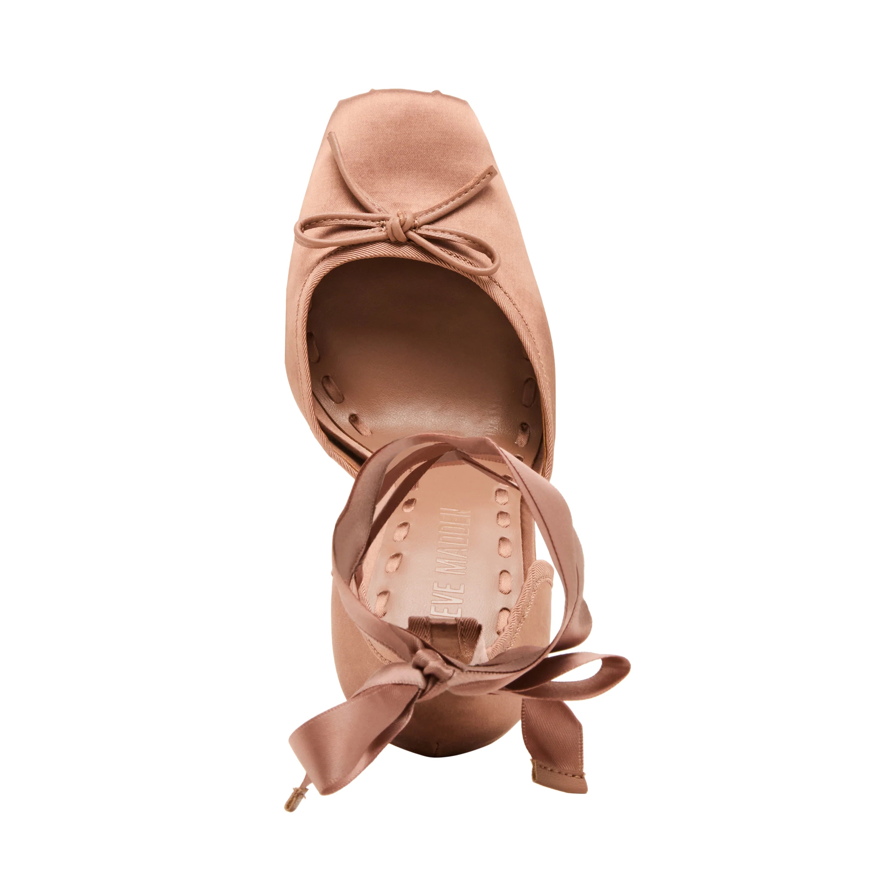 Steve Madden - Larina Ballerina con Tacco Tan Satin