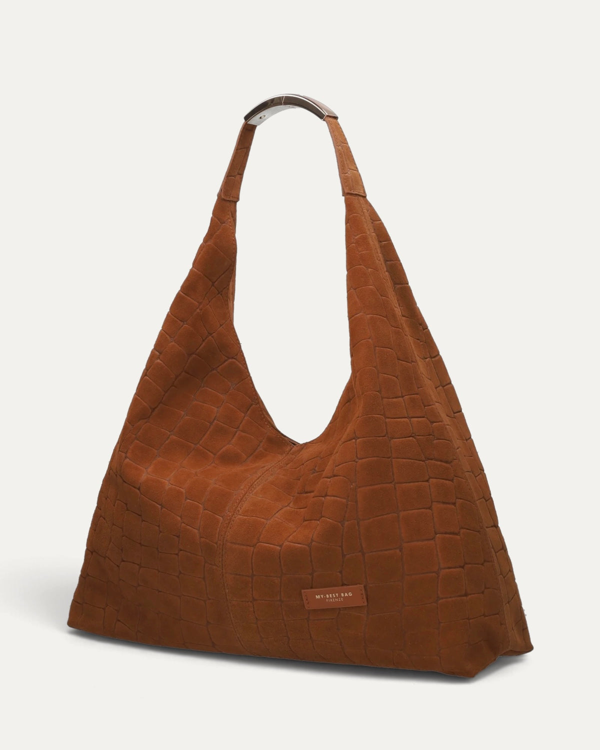 My Best Bag - Borsa Elisse Croco Suede Cognac