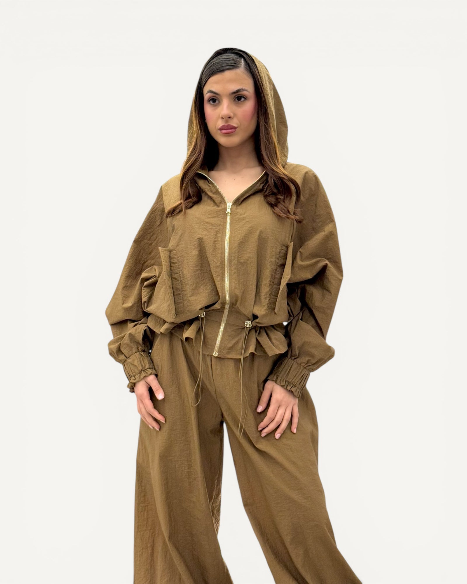 KikiSix - Bomber Sfoderato con Cappuccio