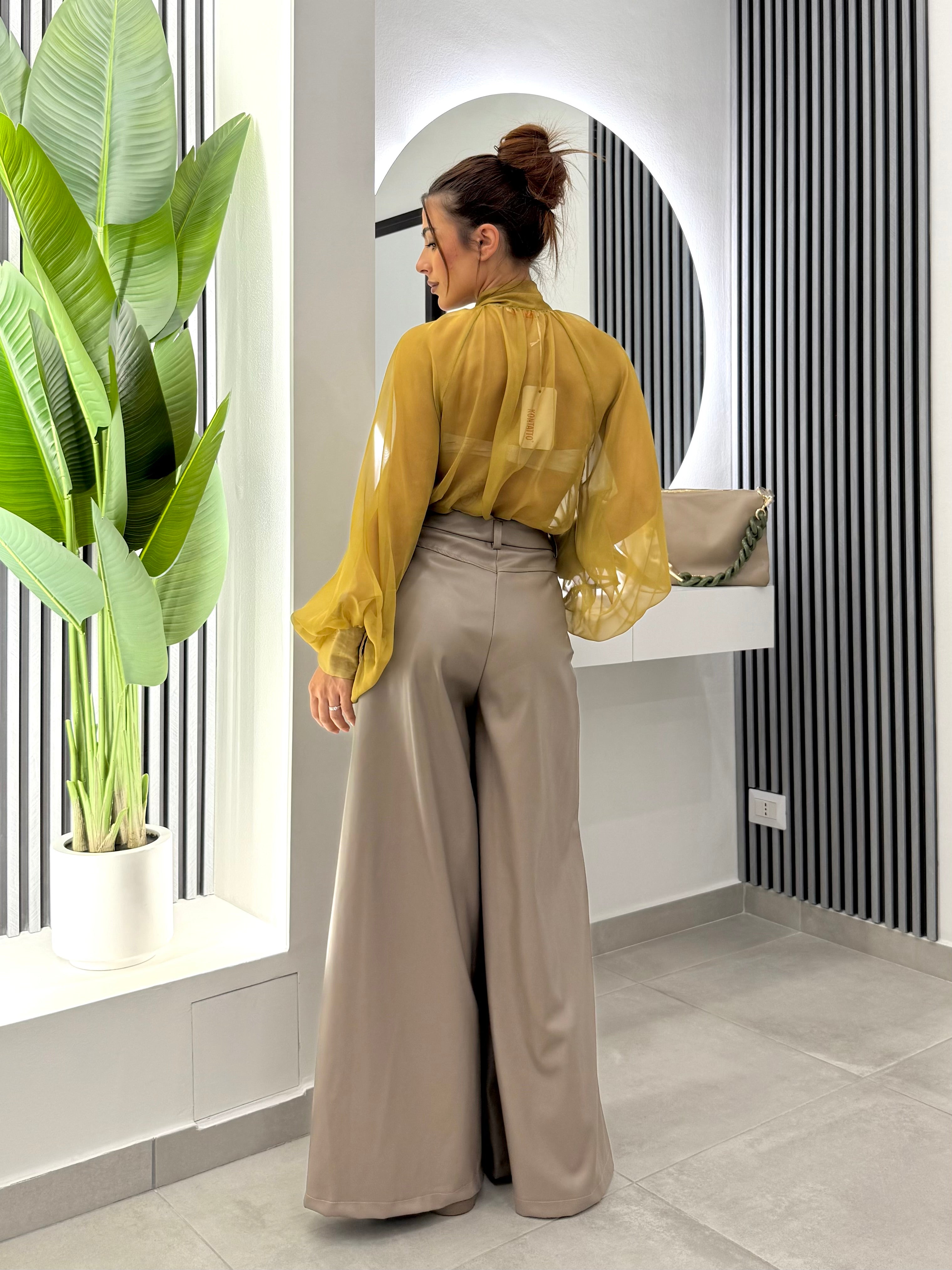 Kontatto - Pantalone Ampio Ecopelle