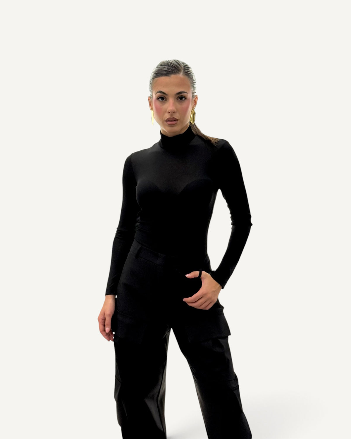 Silence Limited - Body Helen nero a collo alto