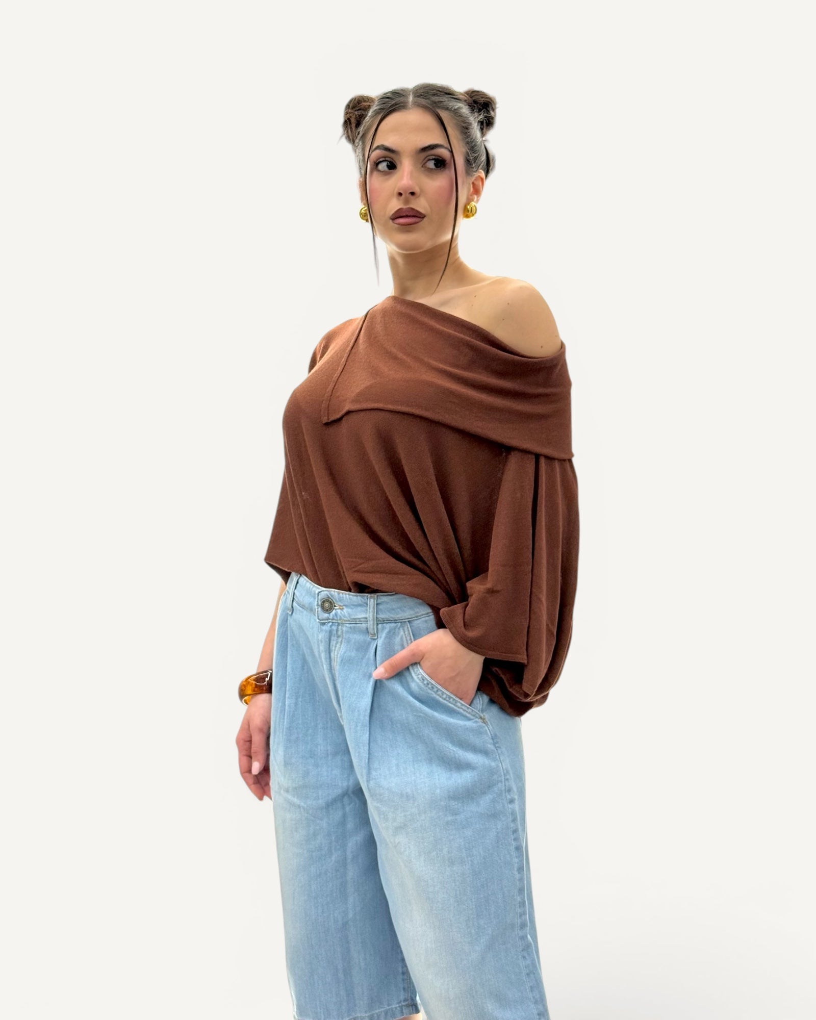 Kontatto - Maglia Collo Sciallato