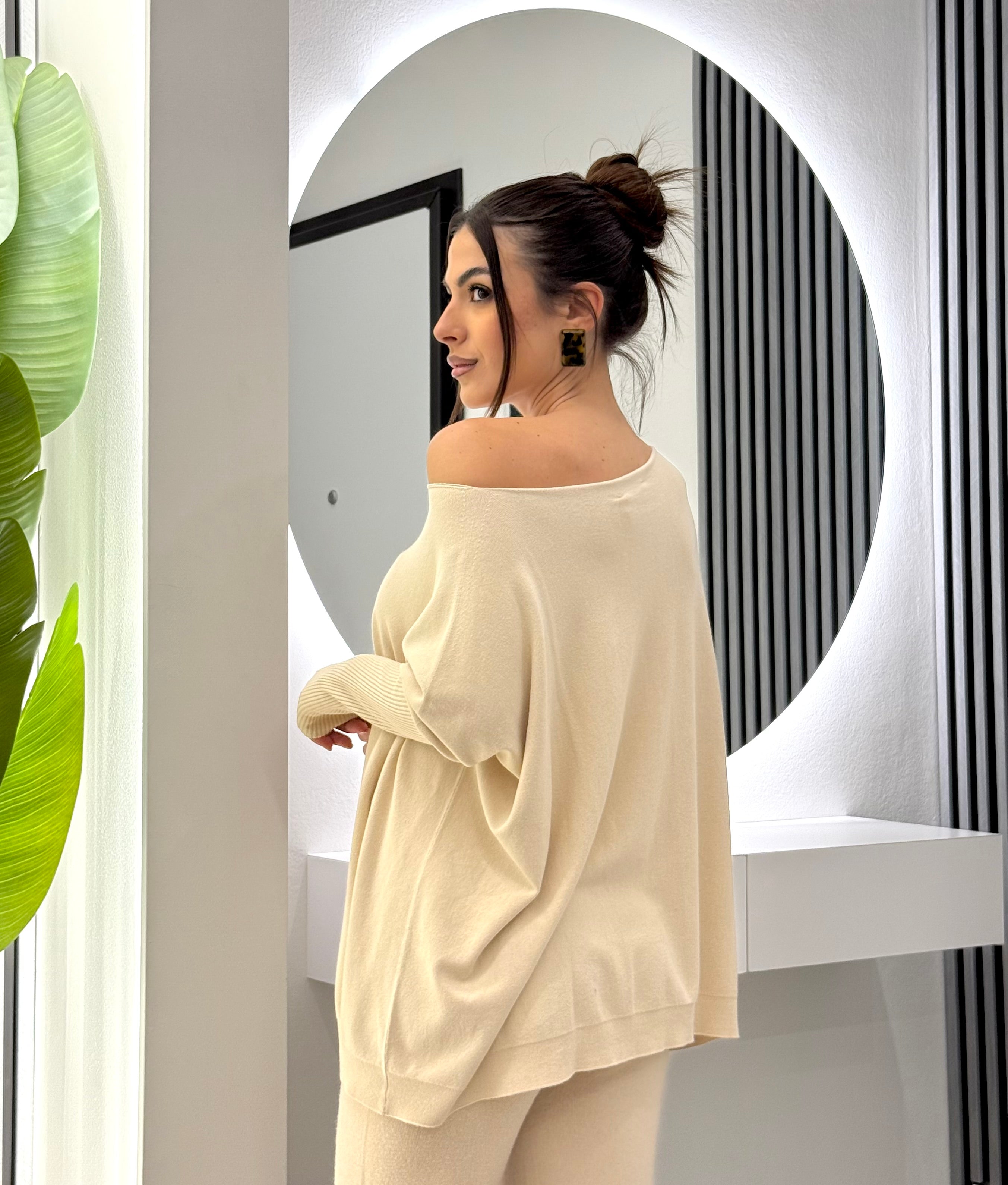 Kontatto - Maglia Barca Over Beige