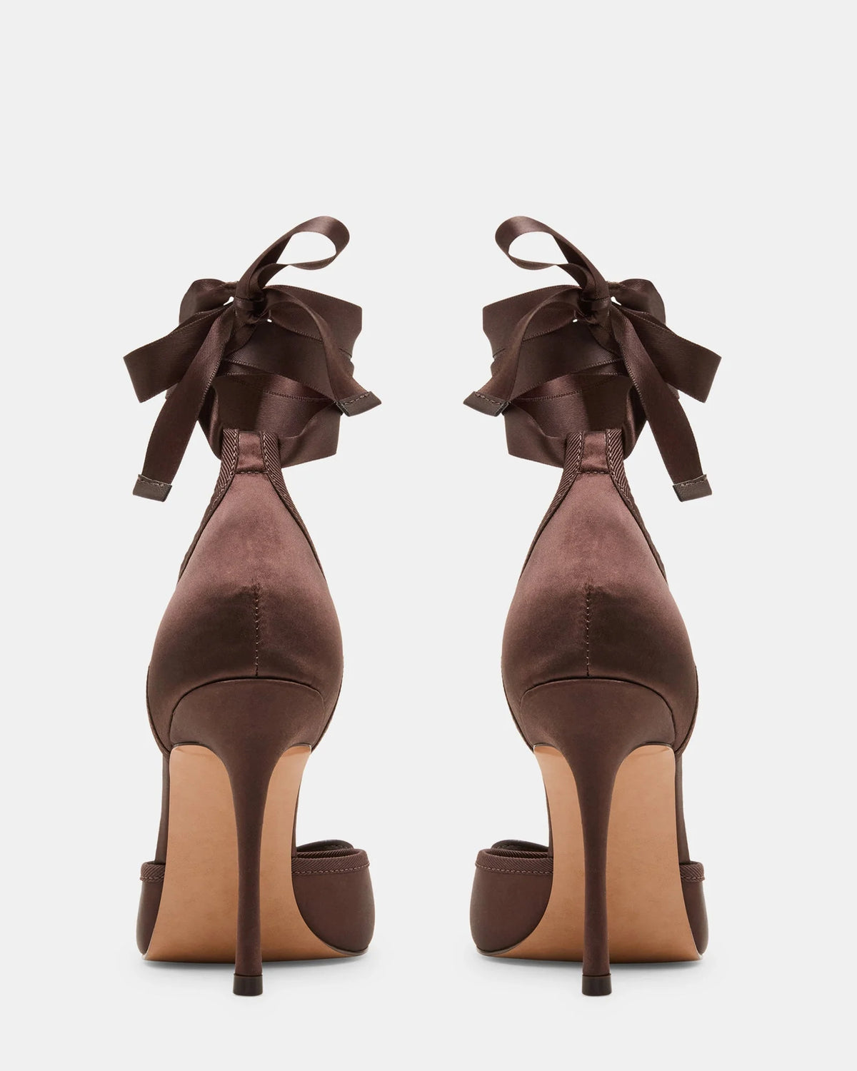 Steve Madden - Larina Ballerina con Tacco Marrone Satin